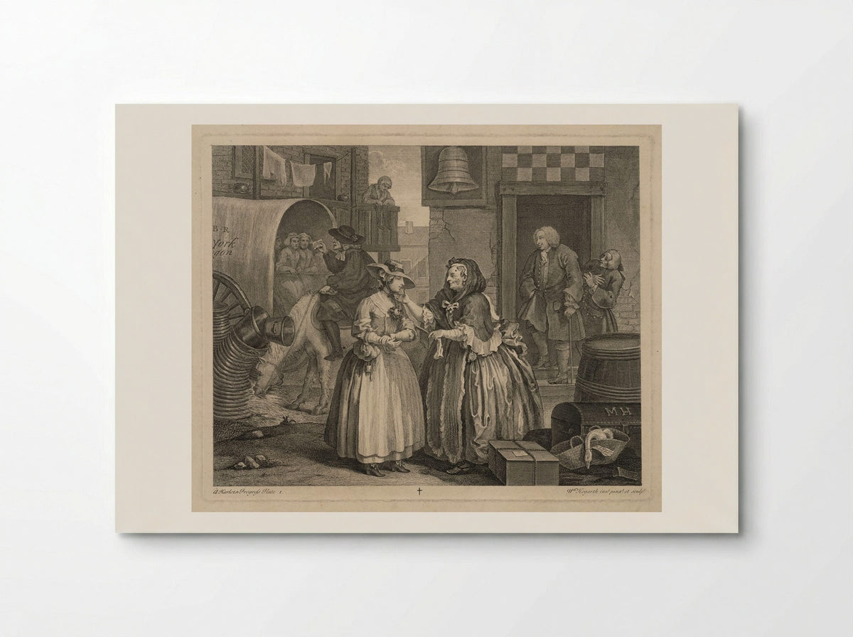 Moll Hackabout Encounters a Bawd in London - William Hogarth - Poster
