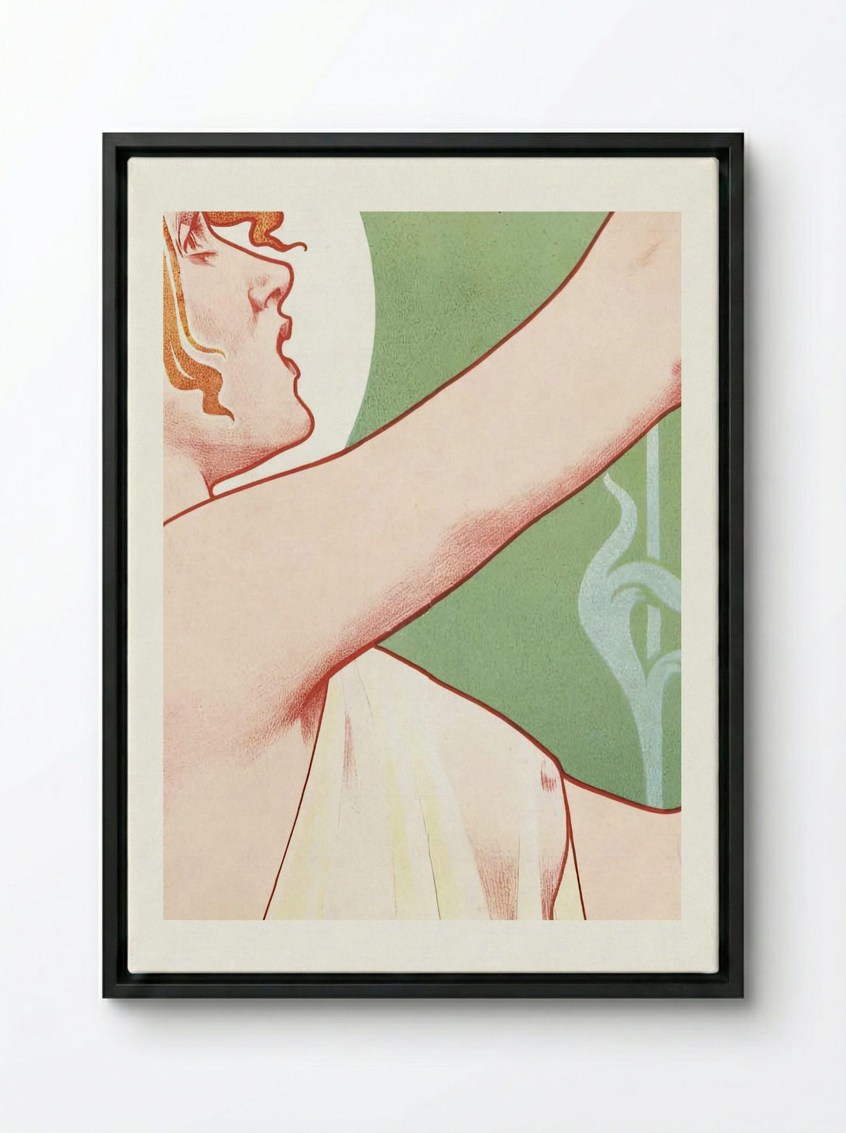 Absinthe Robette - Privat Livemont - Framed Canvas Black
