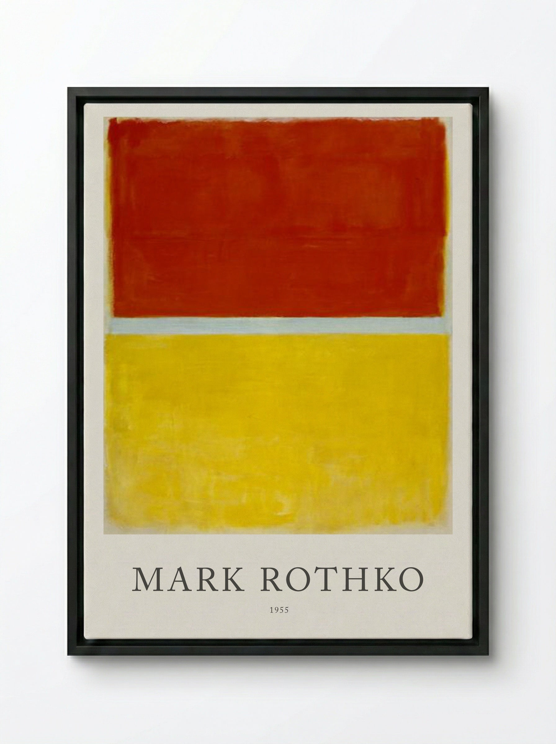 Untitled (Red and Yellow) - Mark Rothko - Framed Canvas Black
