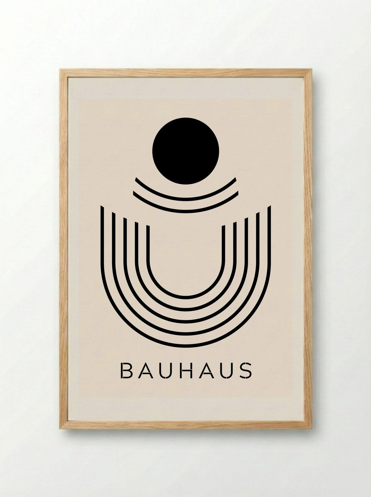 Bauhaus Arches and Orbit - Framed Print Wood