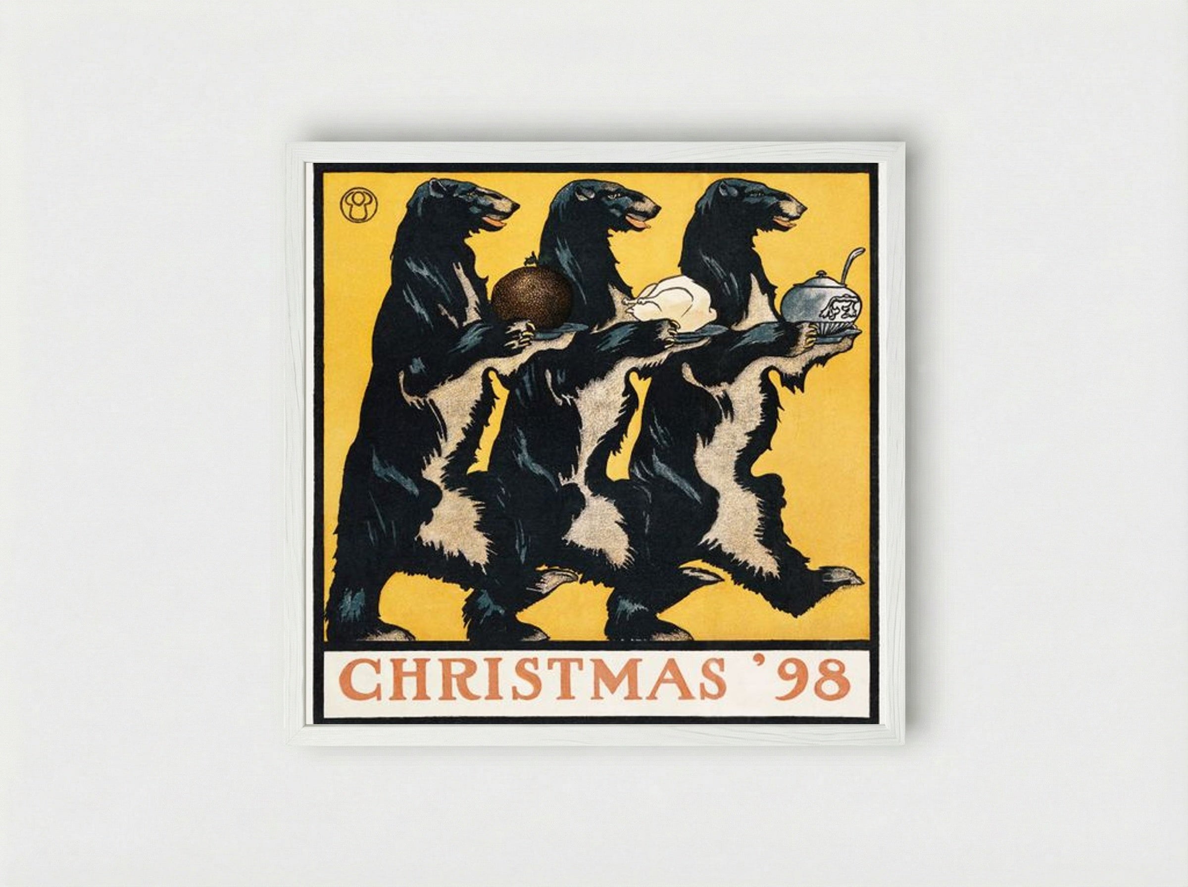 Vintage Christmas '98 - Edward Penfield - Framed Print White