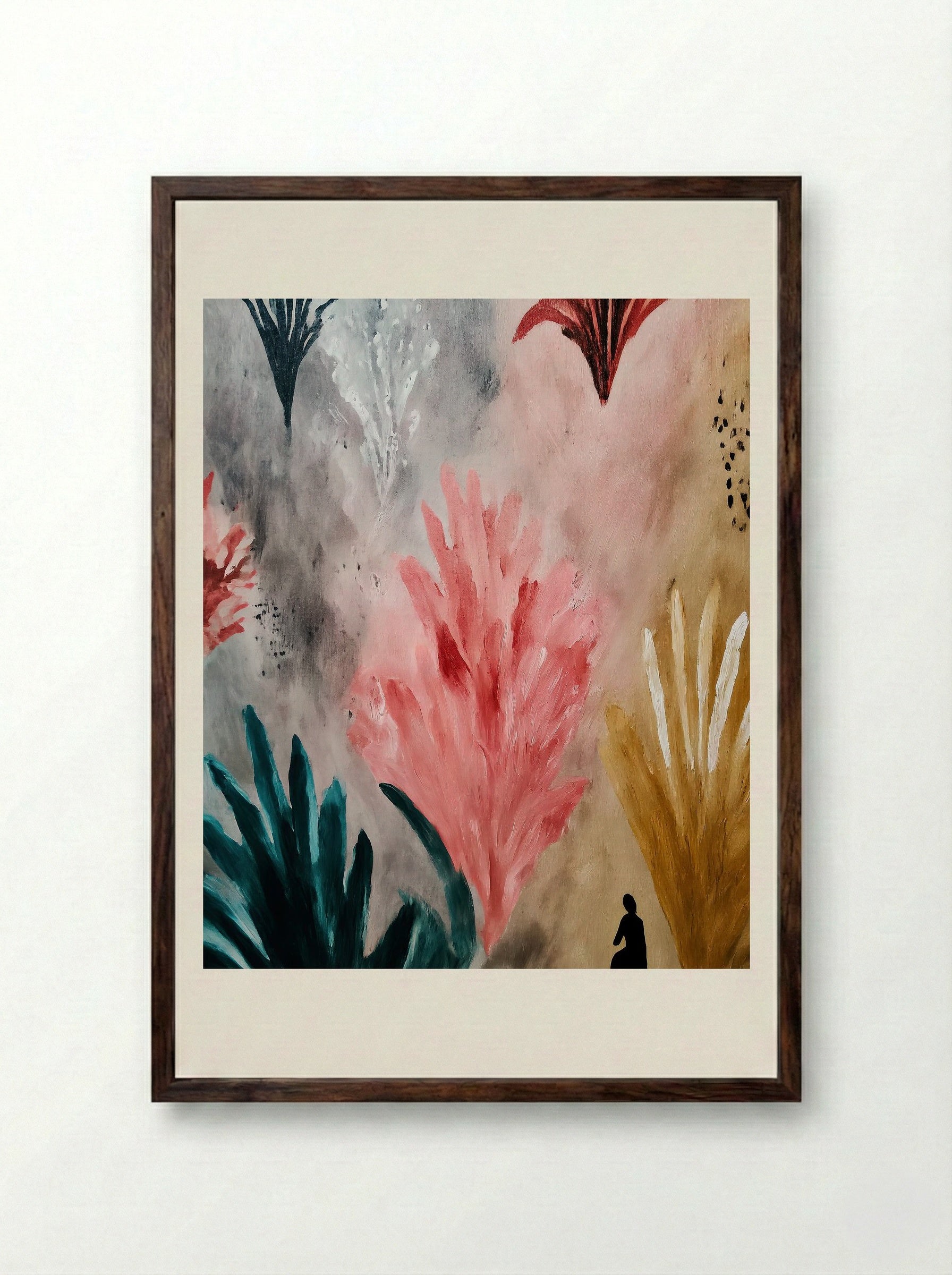 Floral Patterns - Henri Matisse - Framed Print Dark Wood