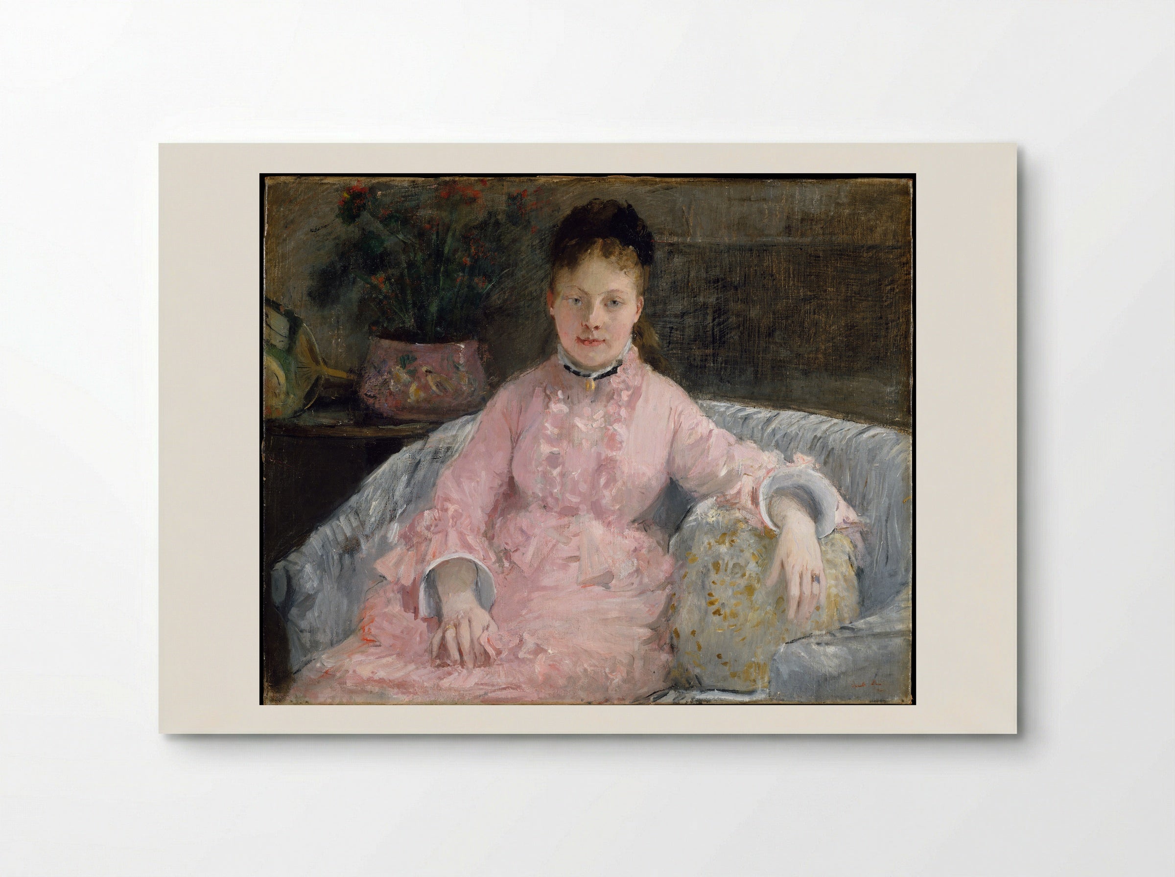 The Pink Dress (Albertie-Marguerite Carré) - Berthe Morisot - Poster