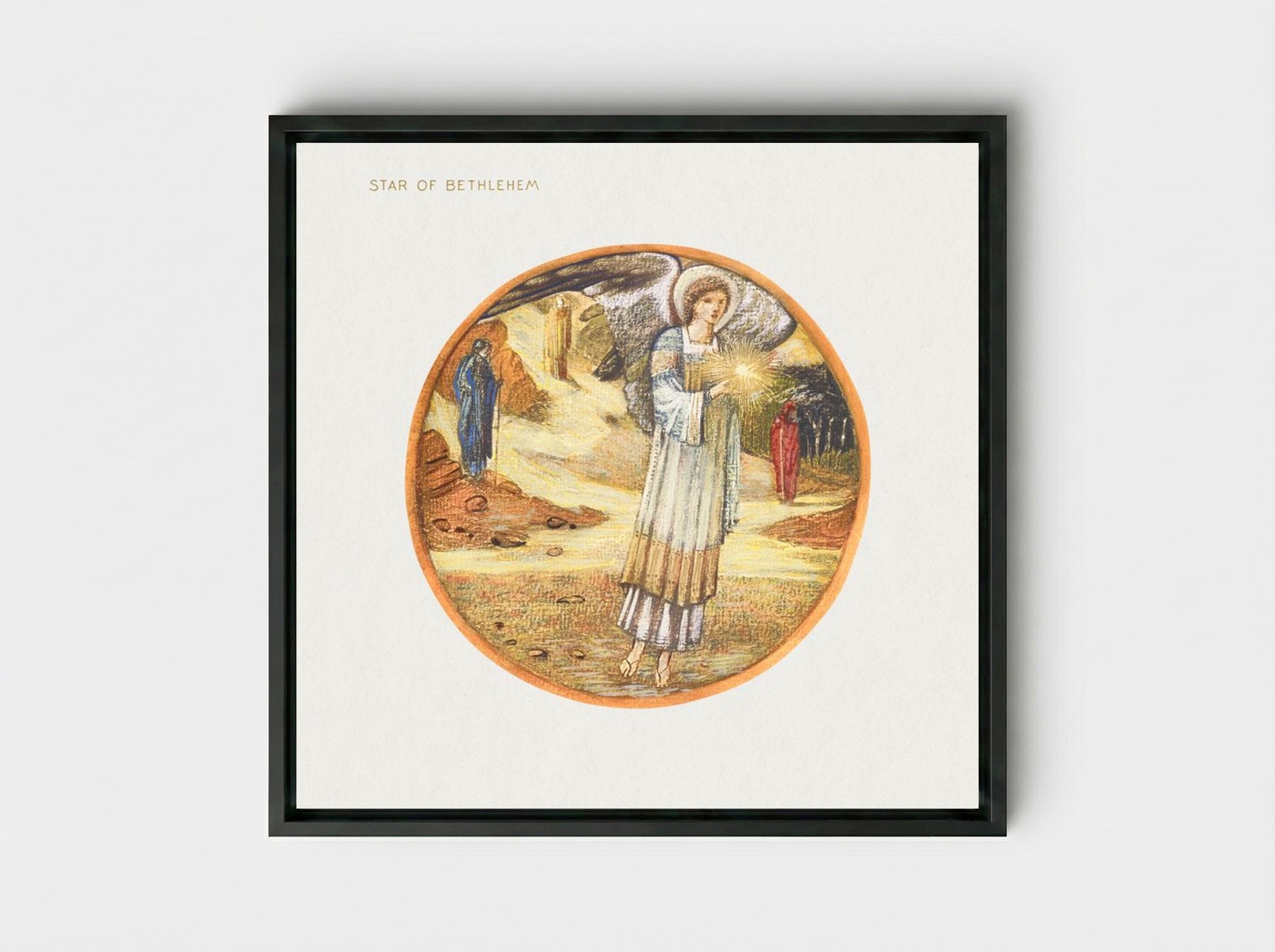 Star of Bethlehem - Edward Burne-Jones - Framed Canvas Black