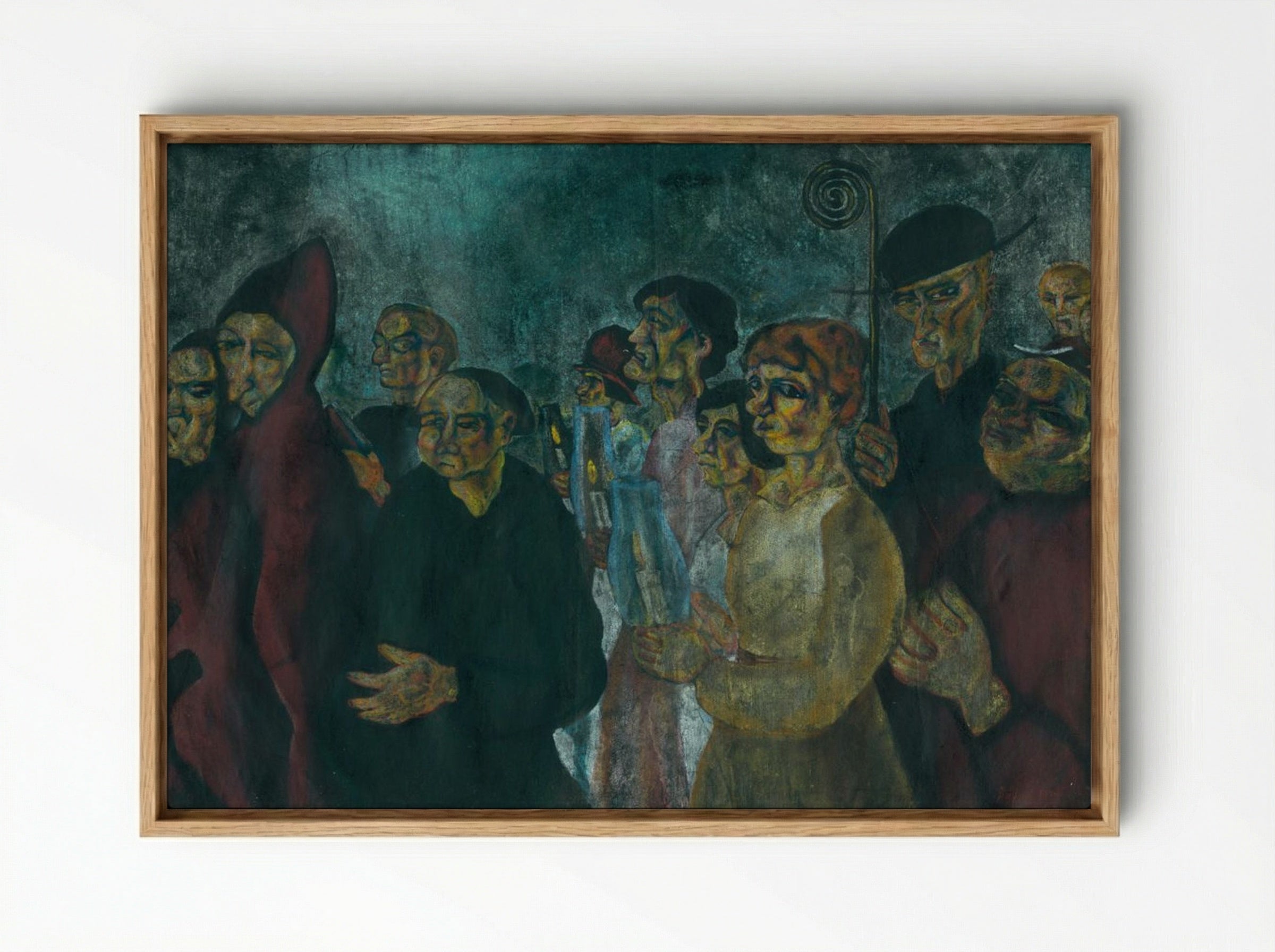 Procession of Virgins - Konstantin Bauer - Framed Canvas Wood