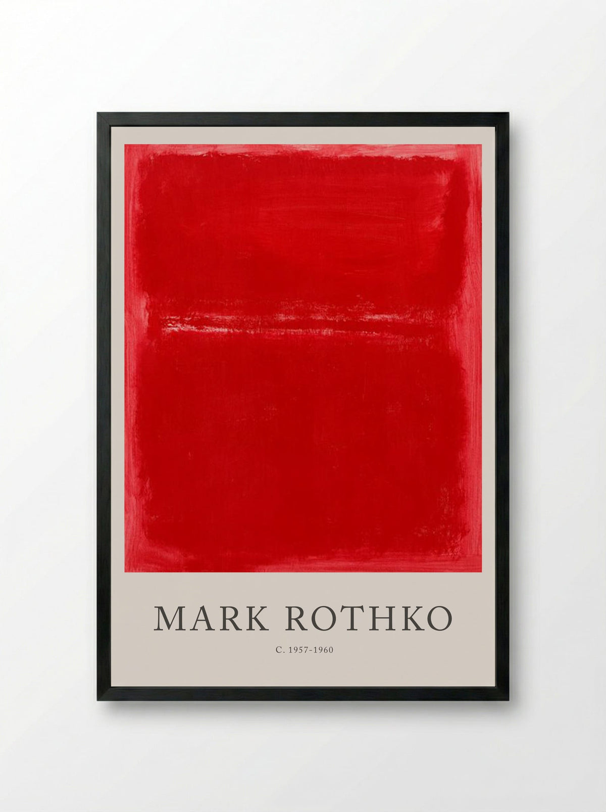 Untitled (Red Rectangle) - Mark Rothko - Framed Print Black
