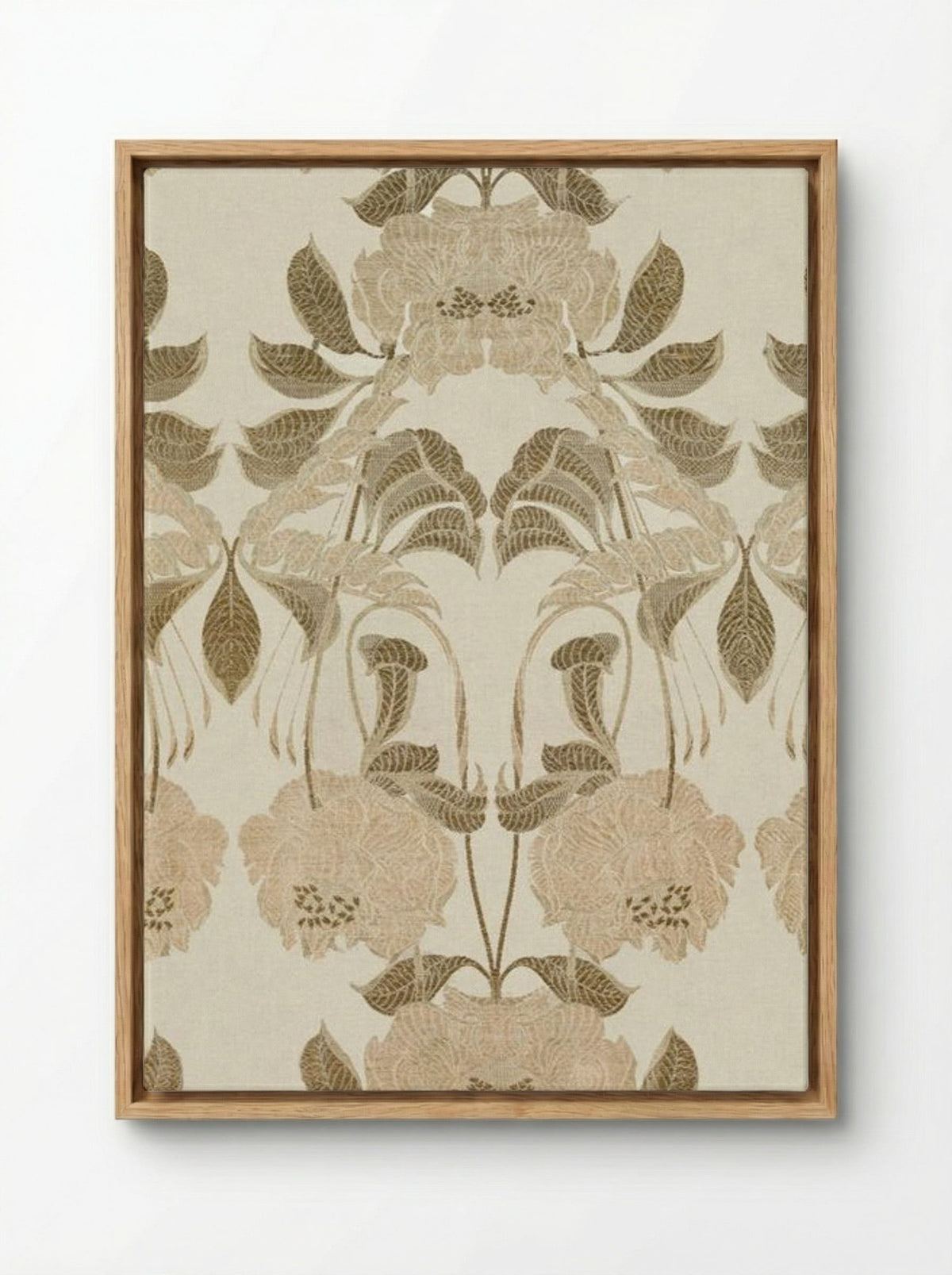 Silk with Art Nouveau Design - Georges de Feure - Framed Canvas Wood
