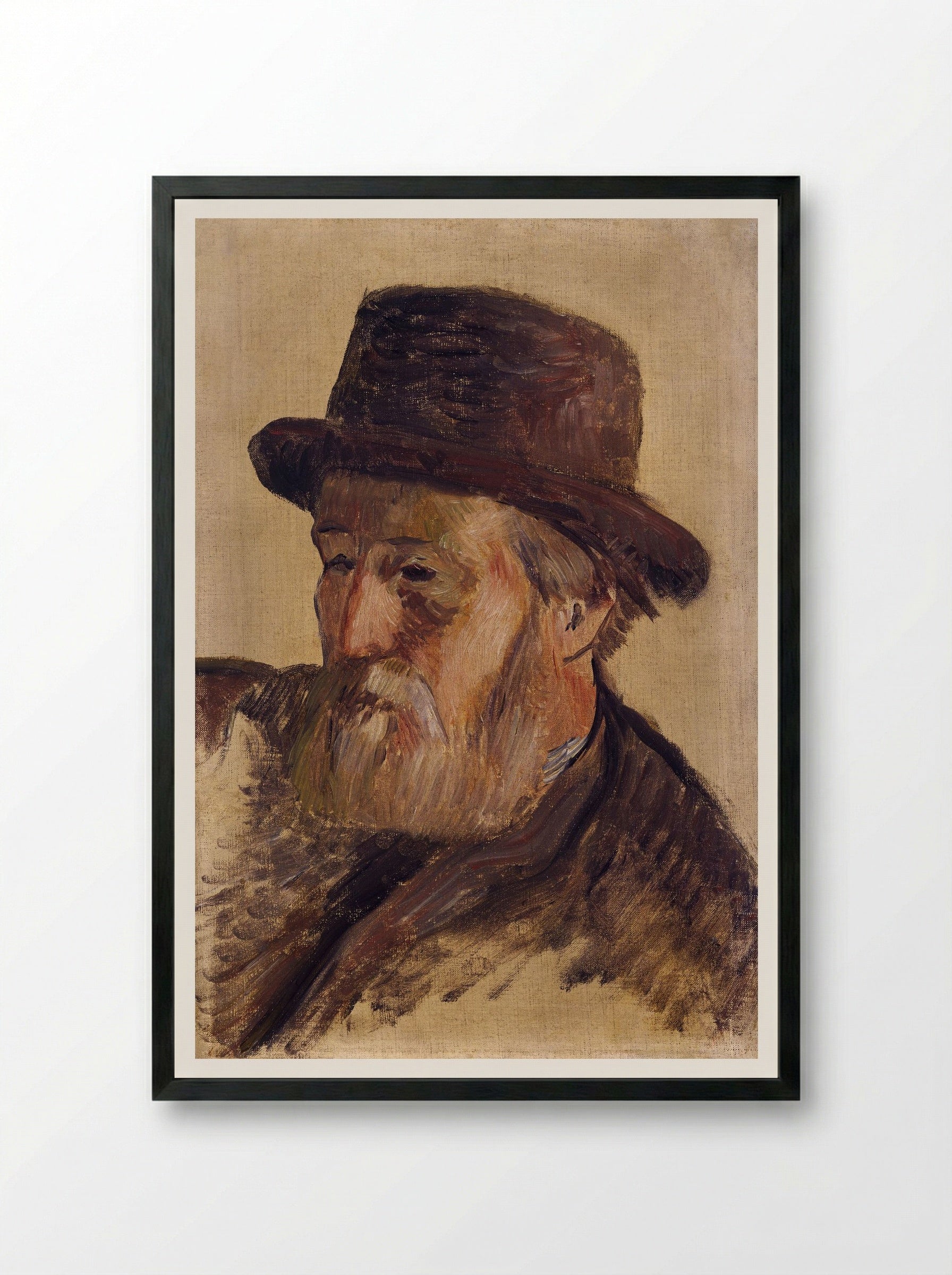 Portrait of a Man - Paul Gauguin - Framed Print Black