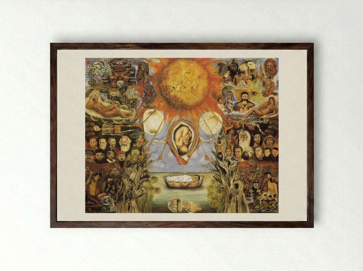 Moses (Nucleus of the Sun) - Frida Kahlo - Framed Print Dark Wood