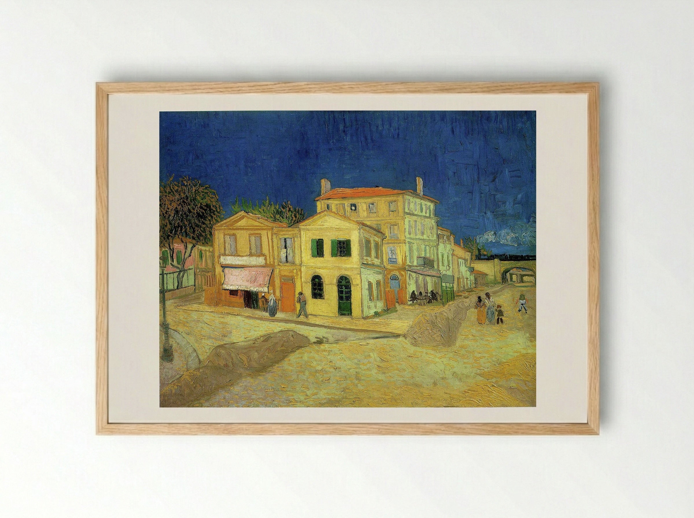 The Yellow House (The Street) - Vincent van Gogh - Framed Print Wood