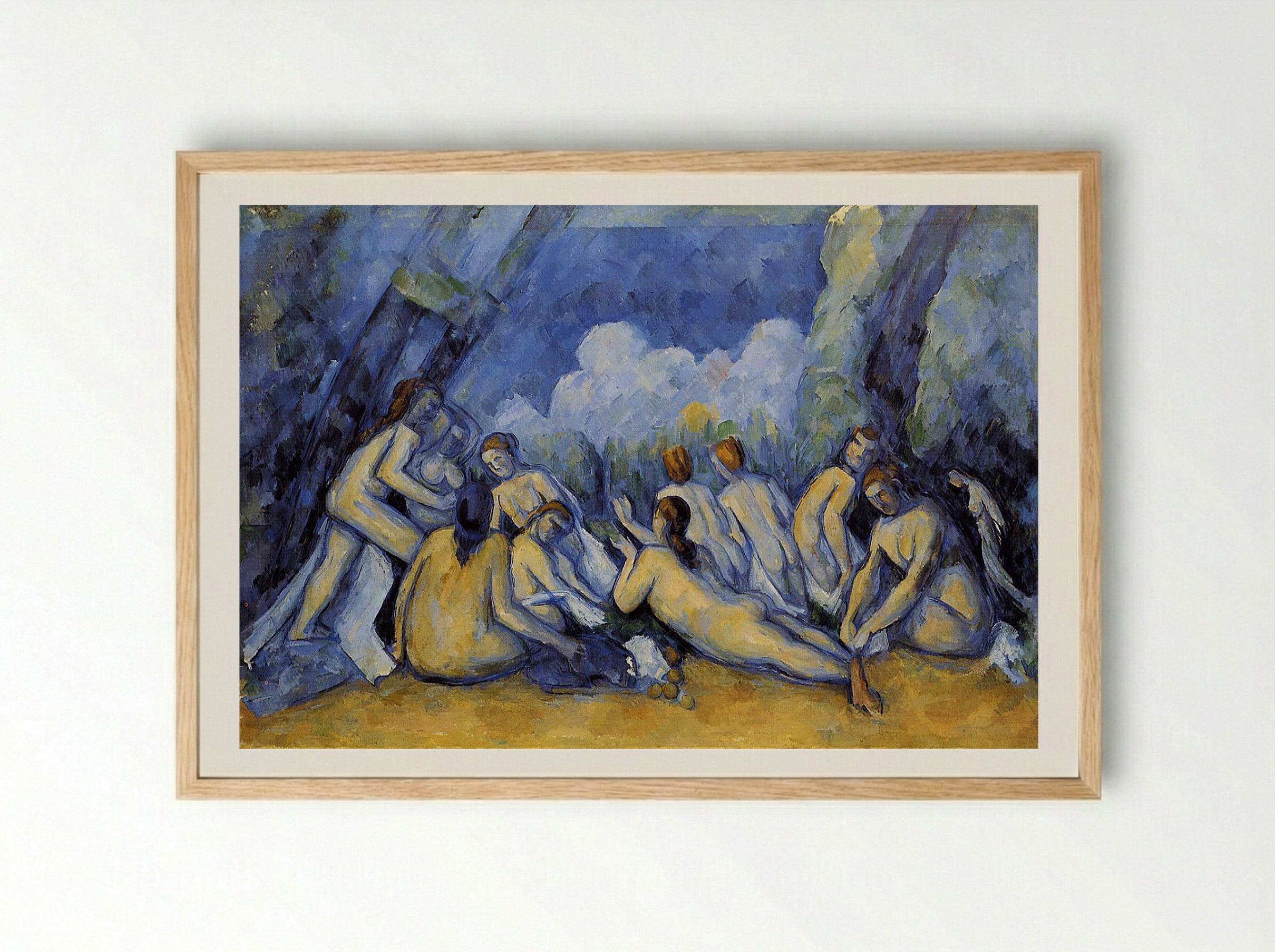 The Large Bathers - Paul Cézanne - Framed Print Wood