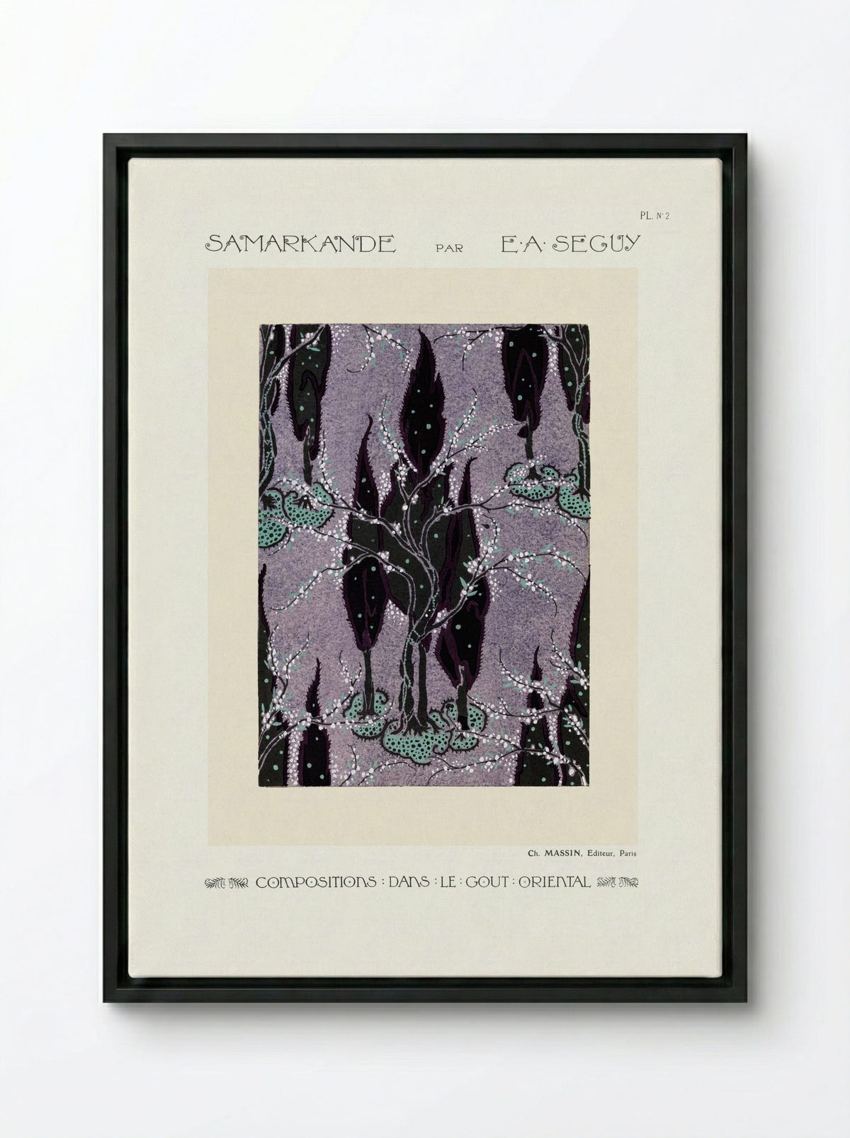 Samarkande, Plate No. 2 (Oriental Composition) - Émile-Allain Séguy - Framed Canvas Black