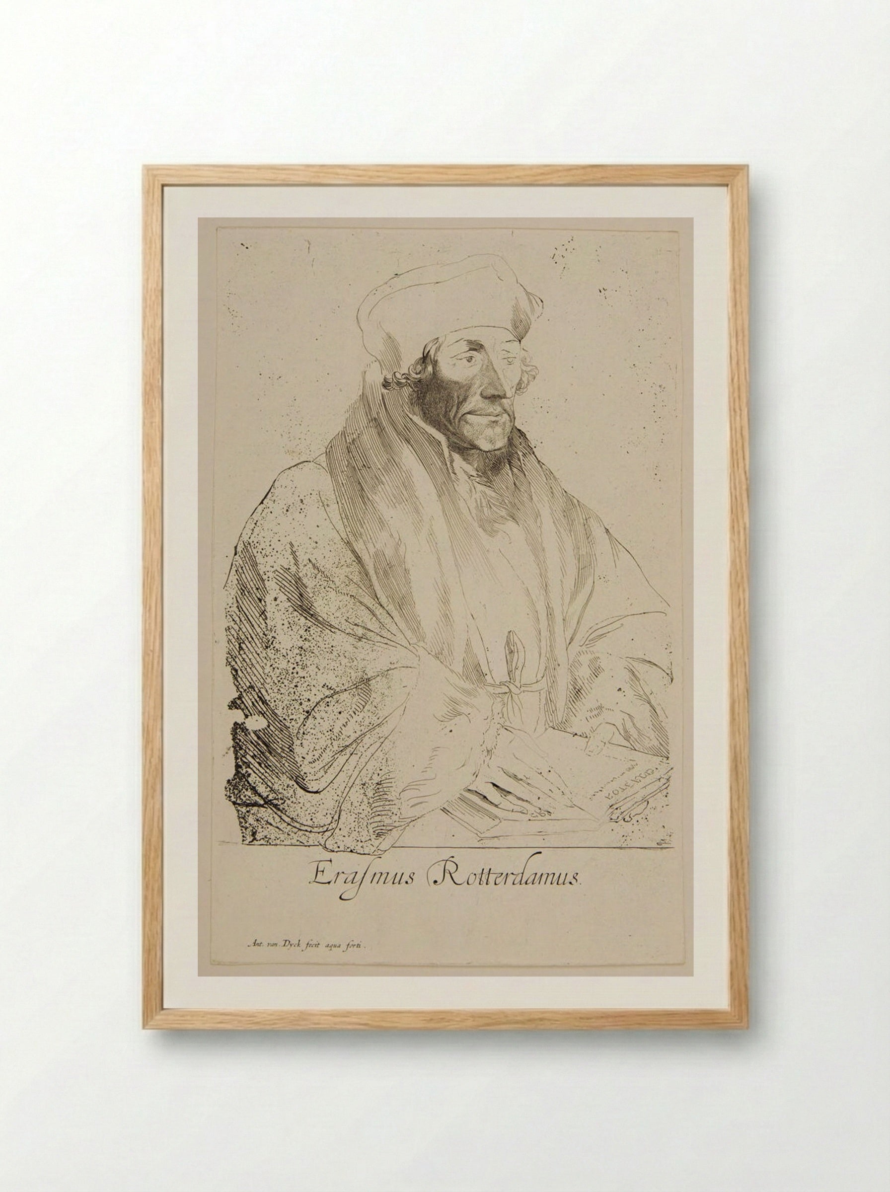 Erasmus Rotterdamus - Anthony van Dyck - Framed Print Wood