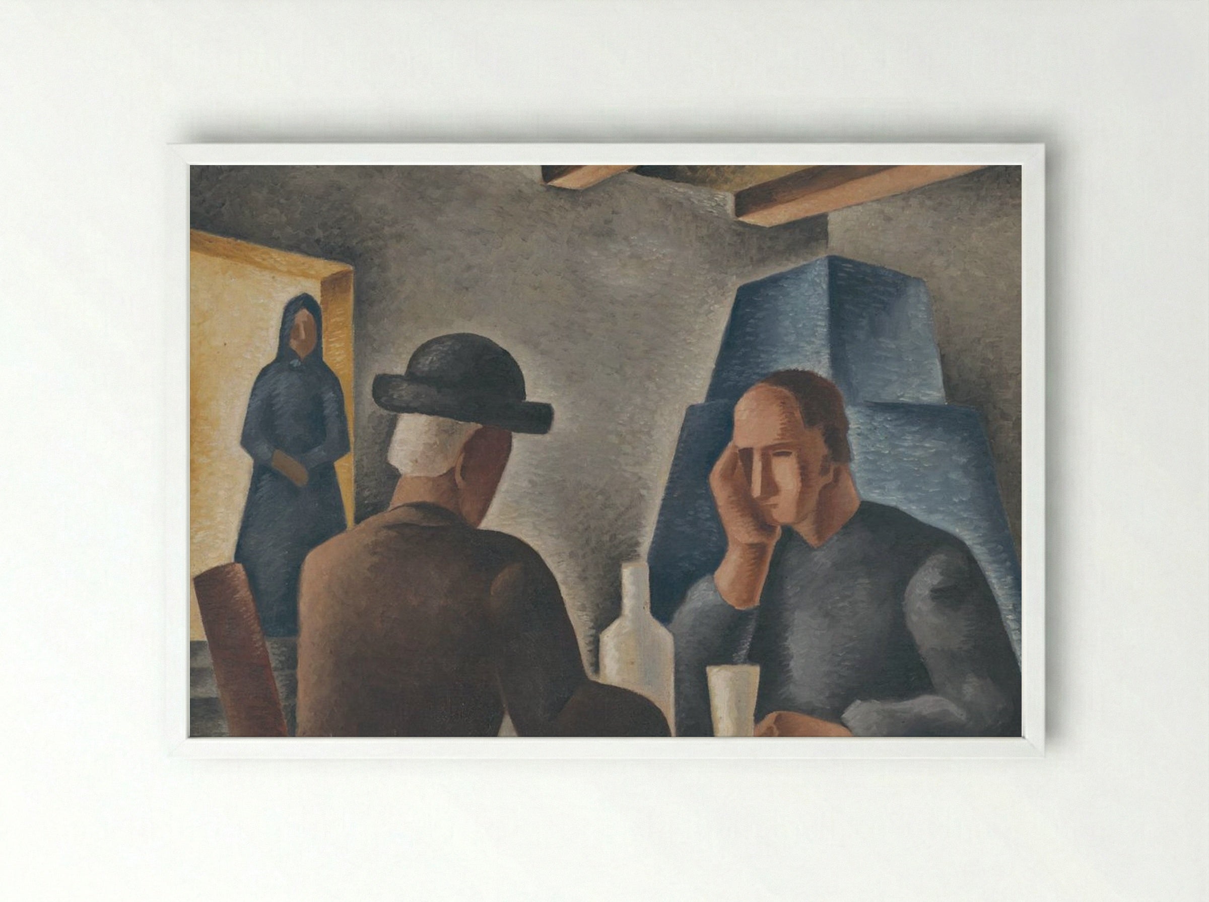 In an Inn - Mikuláš Galanda - Framed Print White