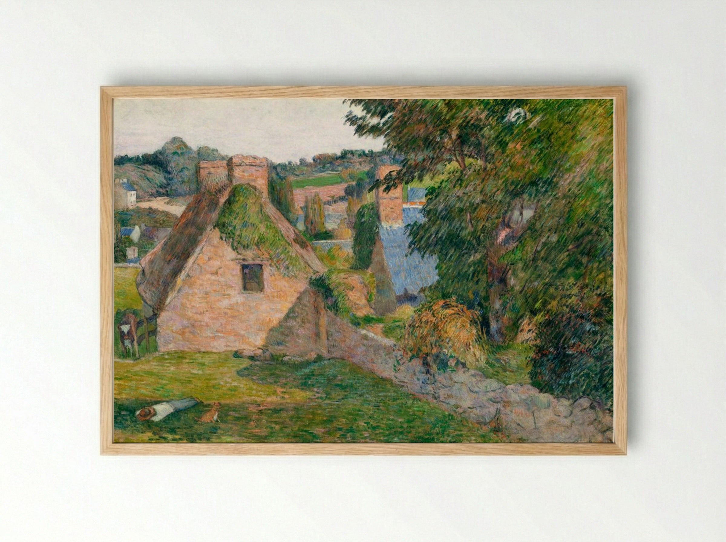 The Field of Derout-Lollichon - Paul Gauguin - Framed Print Wood