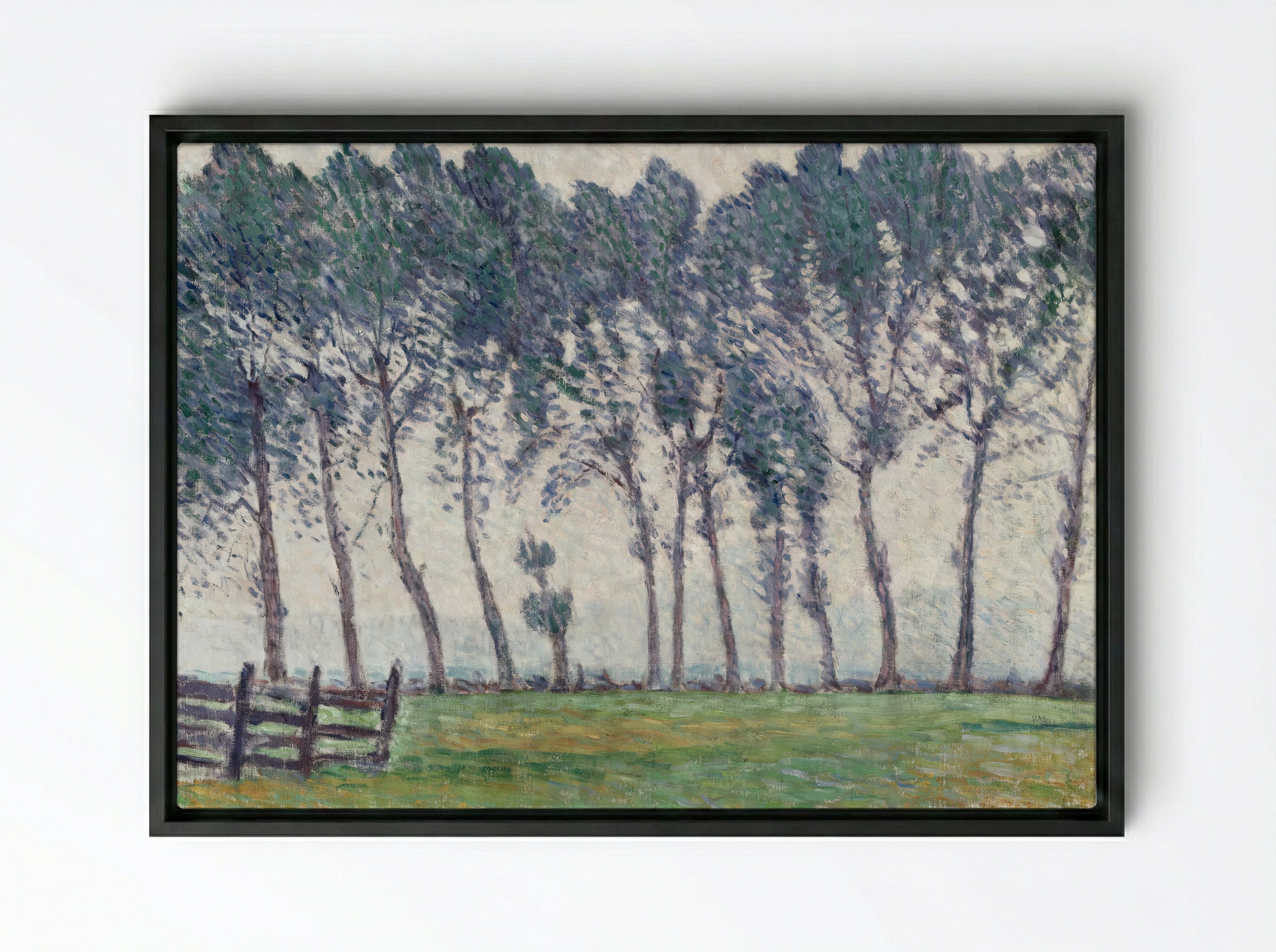 Rainy Weather at Hampton Court - Alfred William Finch - Framed Canvas Black