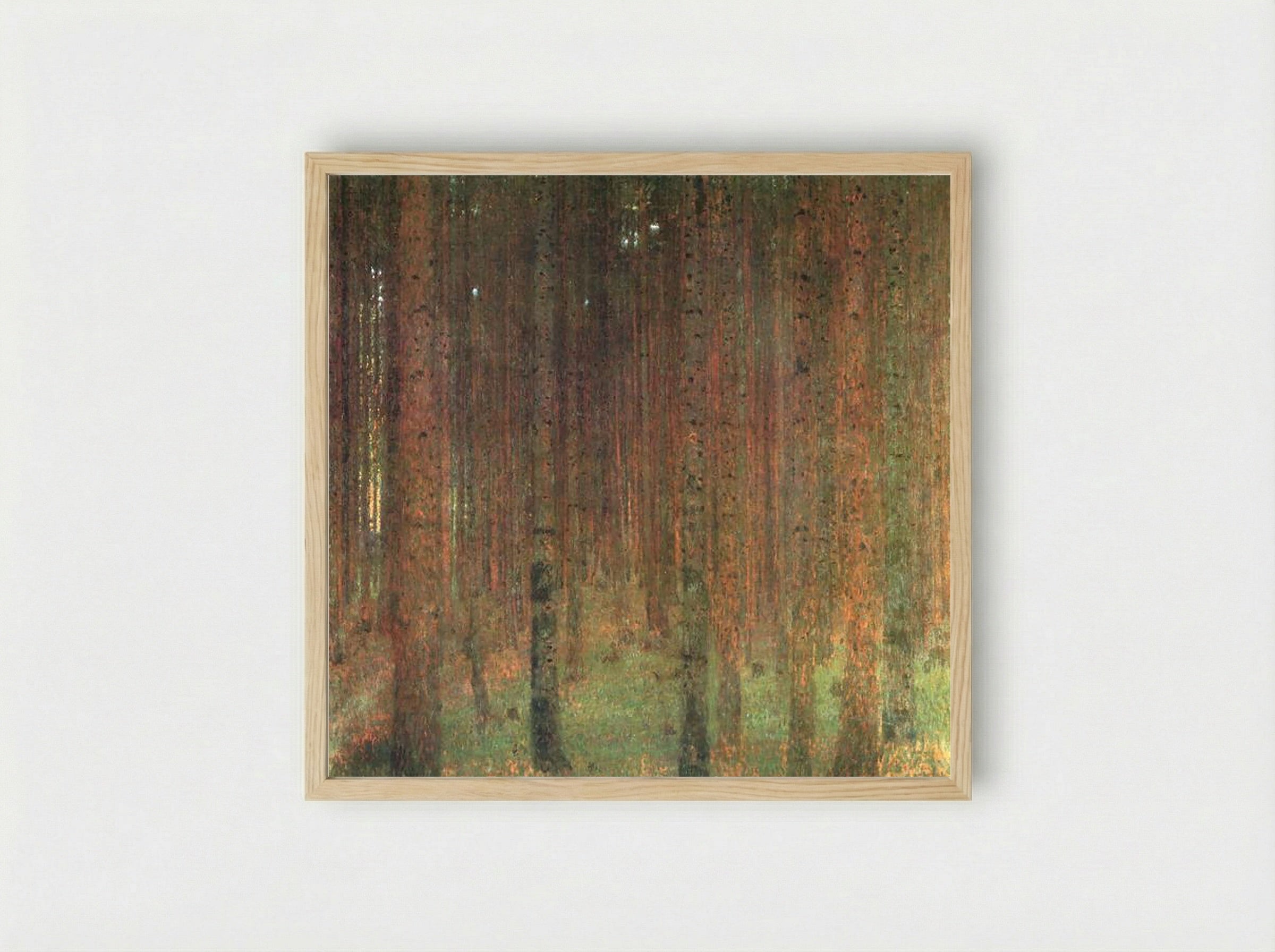 Pine Forest II - Gustav Klimt - Framed Print Wood