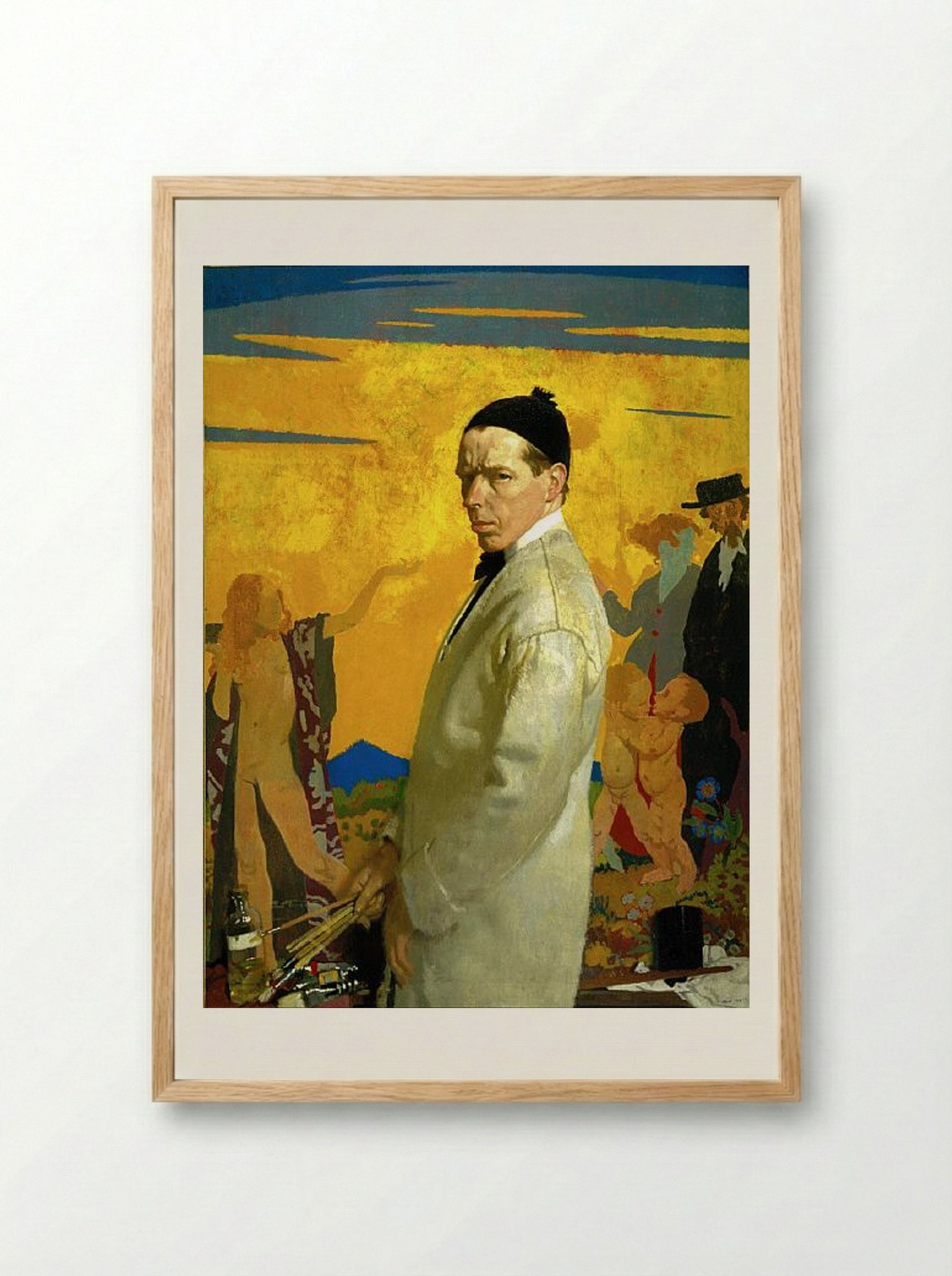 Self-Portrait: Sowing New Seed - William Orpen - Framed Print Wood
