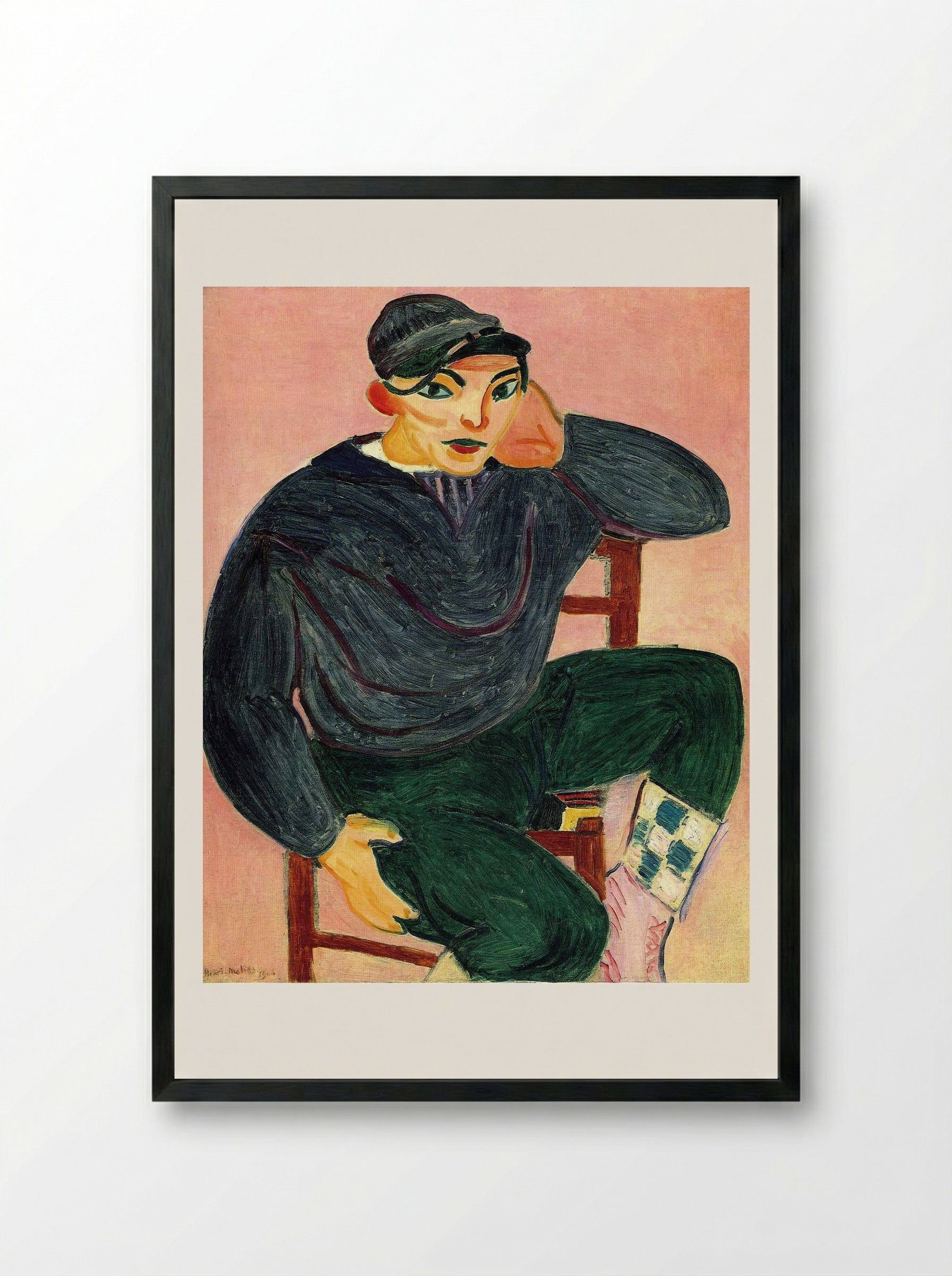 The Young Sailor II - Henri Matisse - Framed Print Black