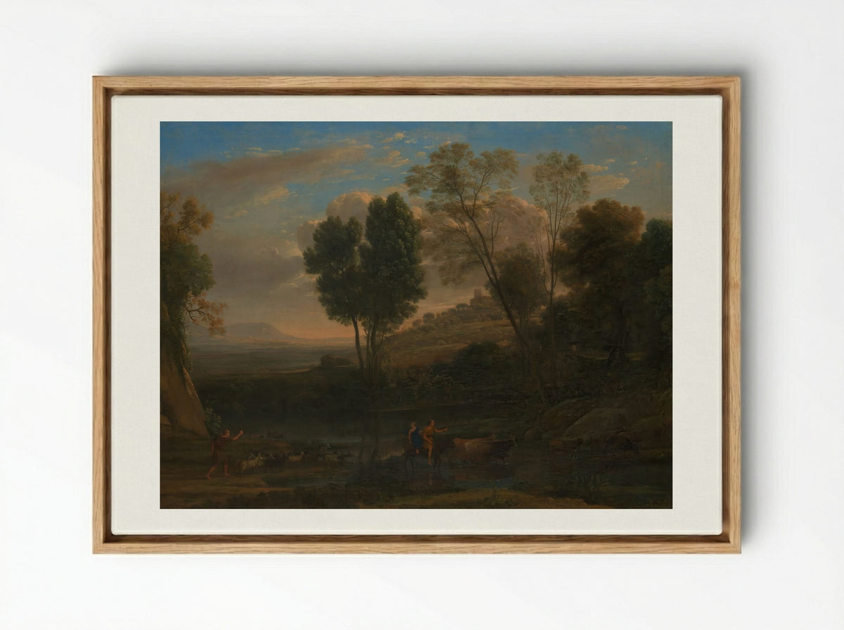 Sunrise - Claude Lorrain - Framed Canvas Wood