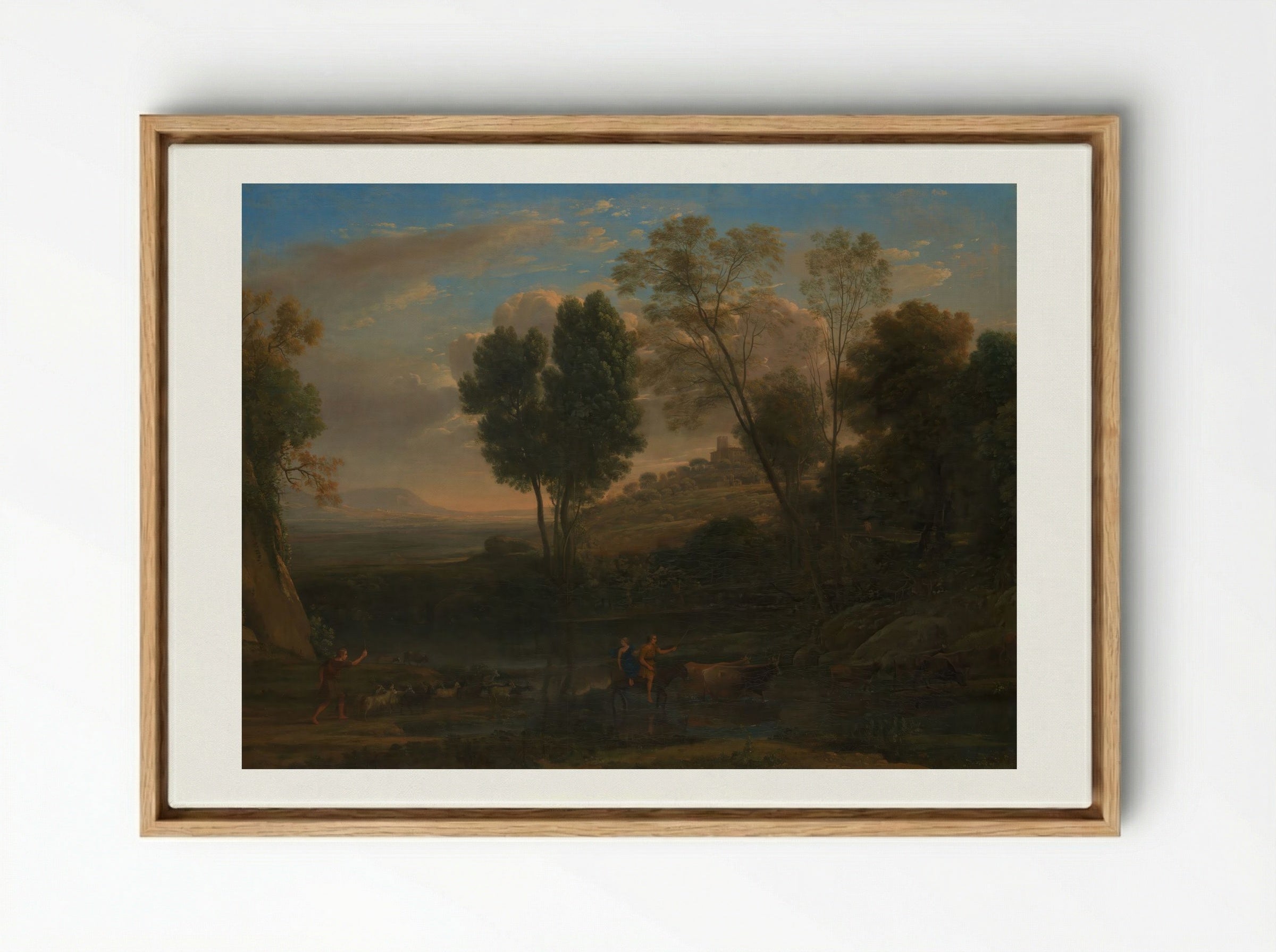 Sunrise - Claude Lorrain - Framed Canvas Wood