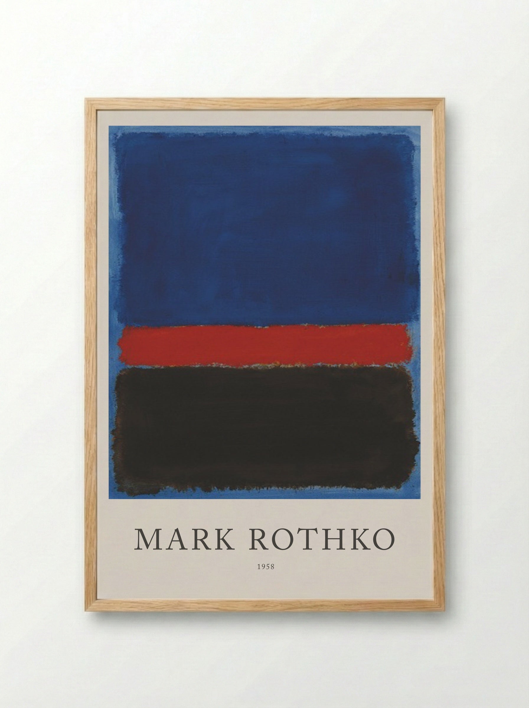 Untitled (Blue, Red, Black) - Mark Rothko - Framed Print Wood