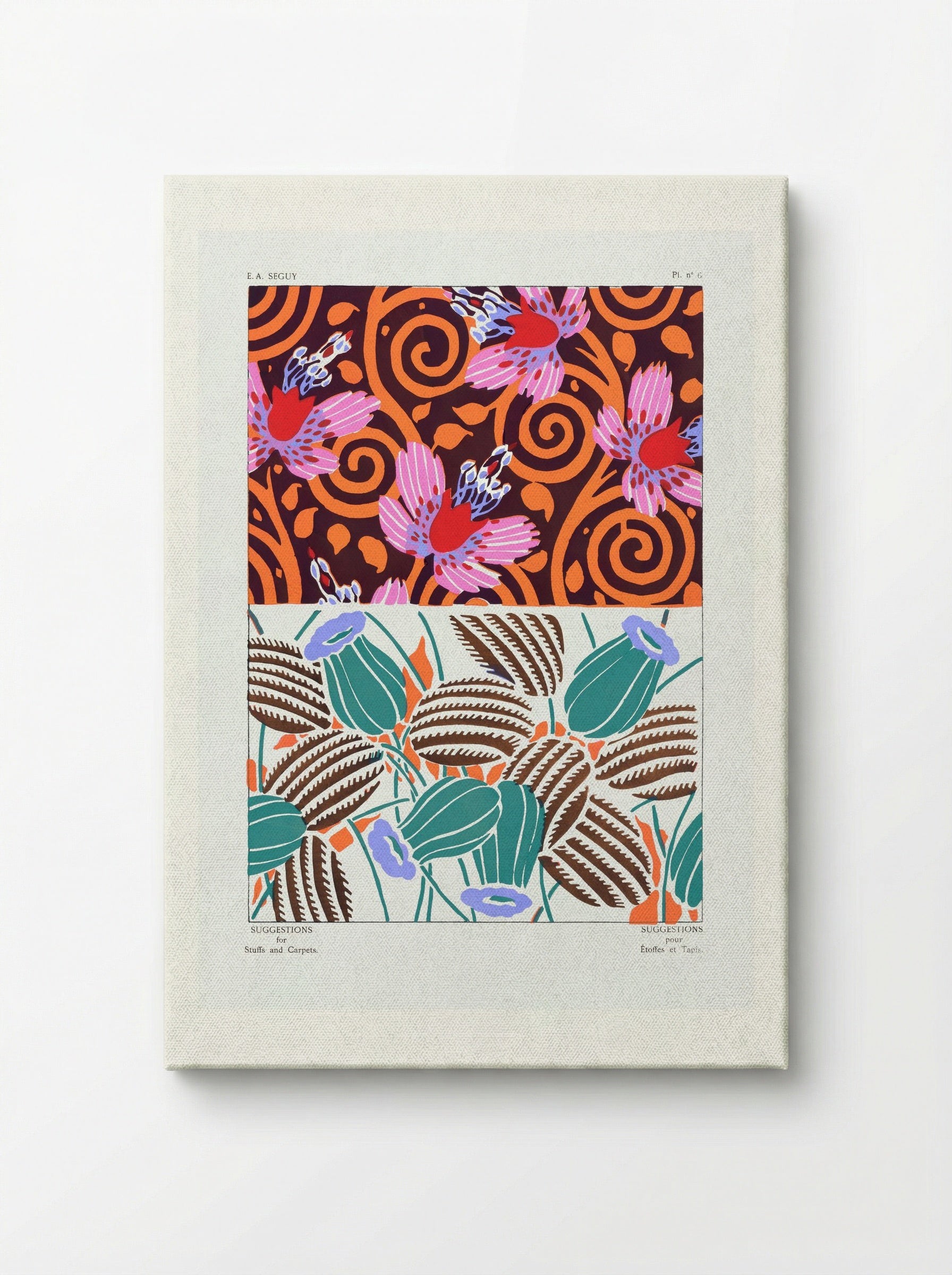 Suggestions for Stuffs and Carpets, Plate 11 - Émile-Allain Séguy - Canvas