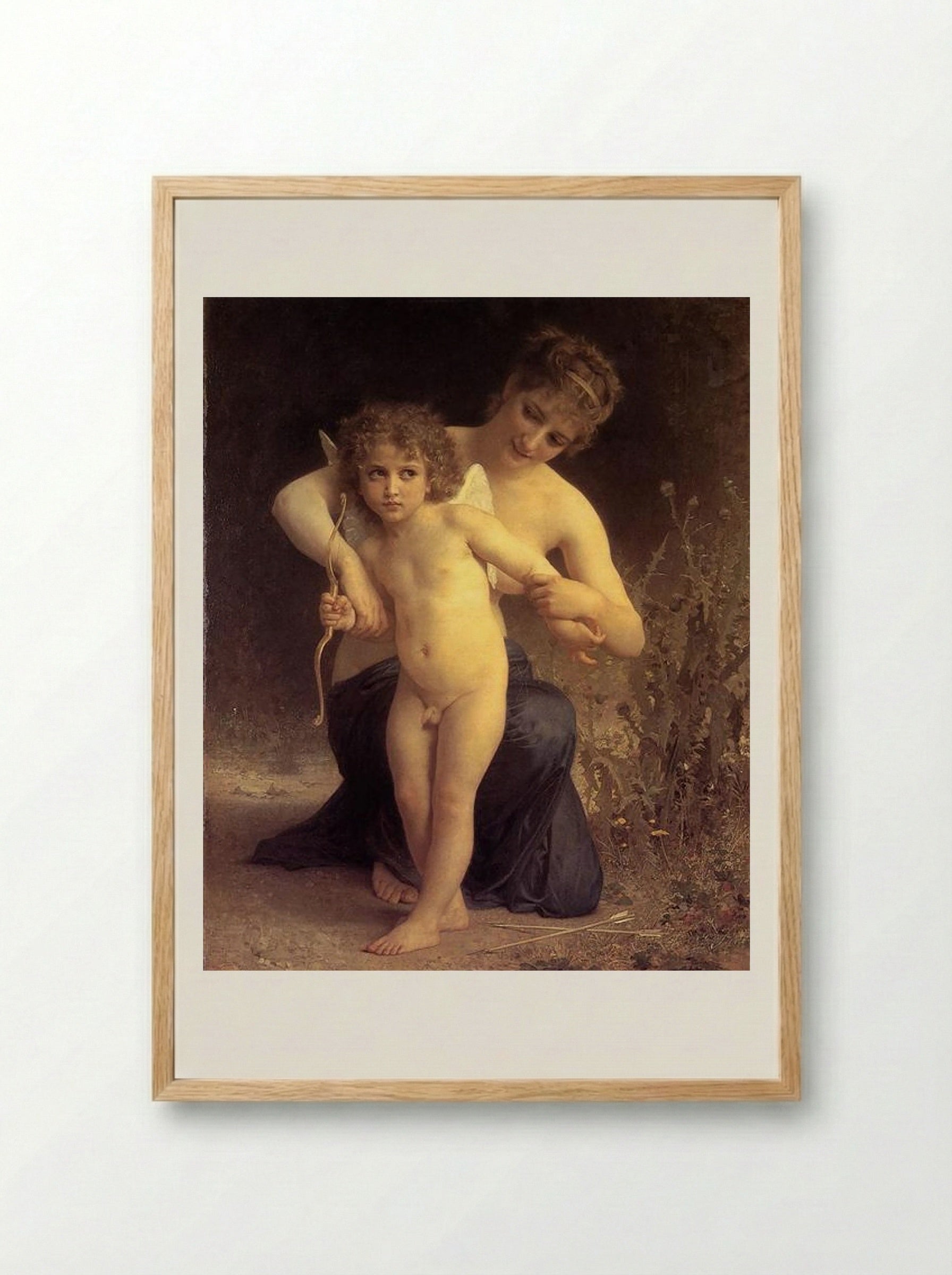 Love Disarmed - William-Adolphe Bouguereau - Framed Print Wood