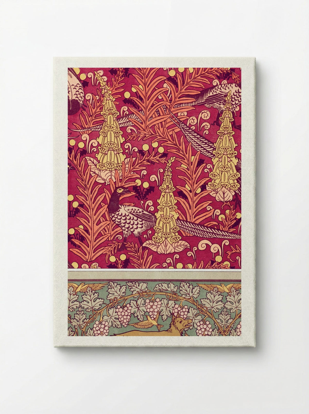 Faisans Ordinaires, Digitales - M.P. Verneuil - Canvas