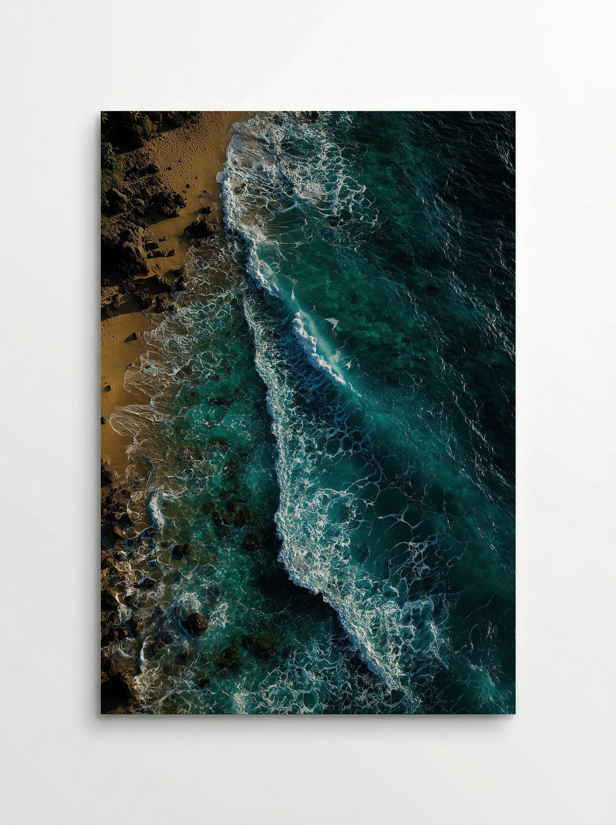 Aerial Shoreline Serenity - Poster