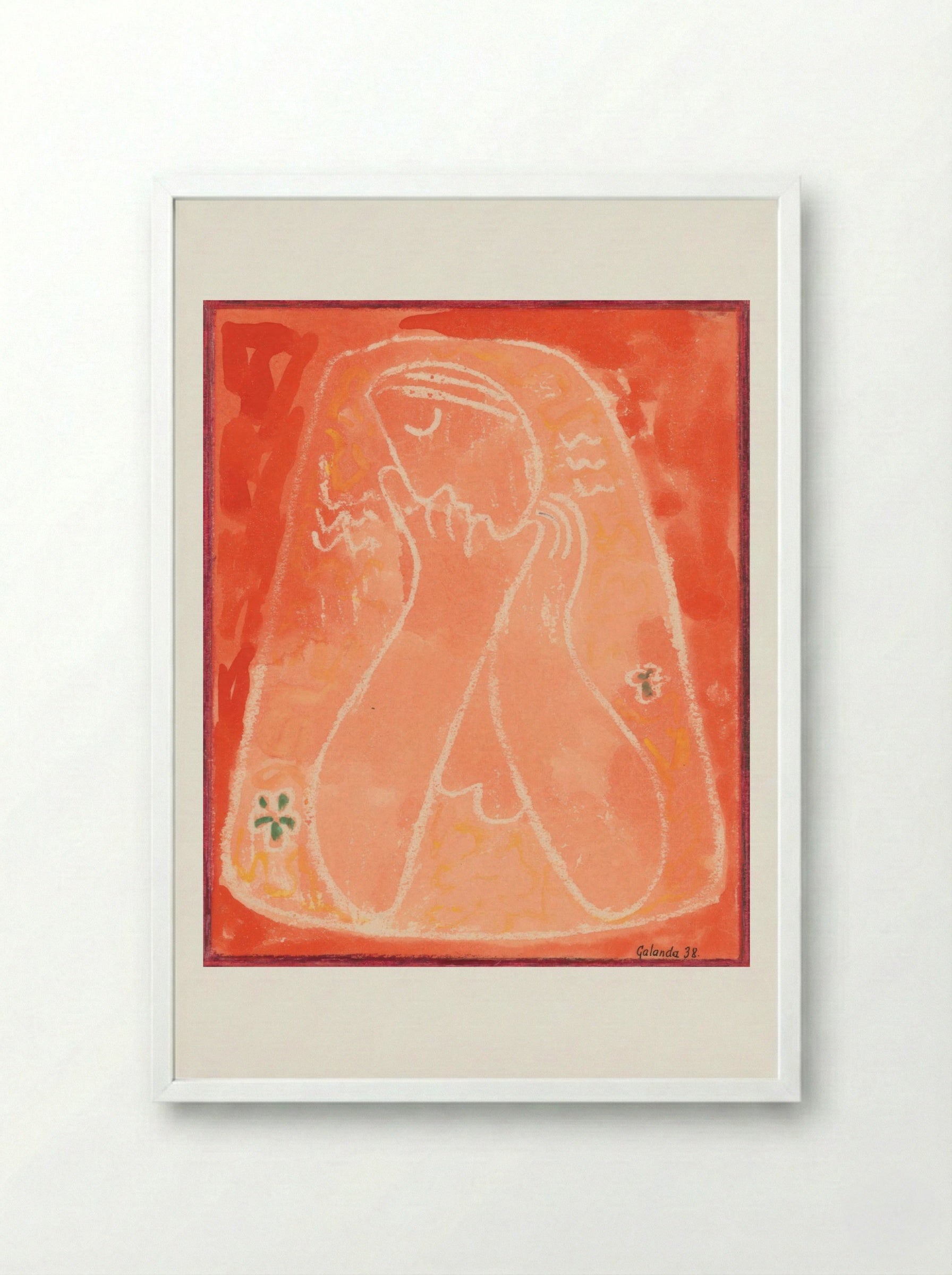 Thoughtful - Mikuláš Galanda - Framed Print White