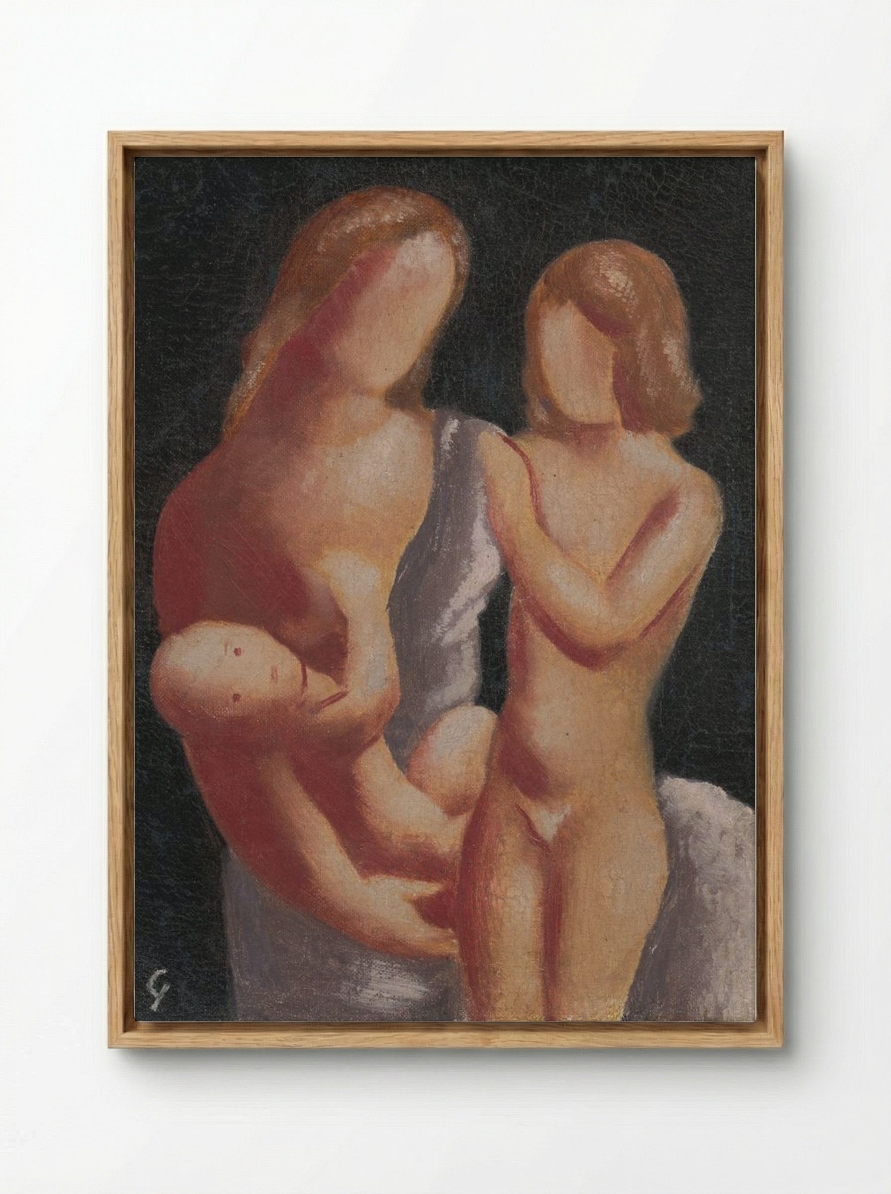 Family - Mikuláš Galanda - Framed Canvas Wood