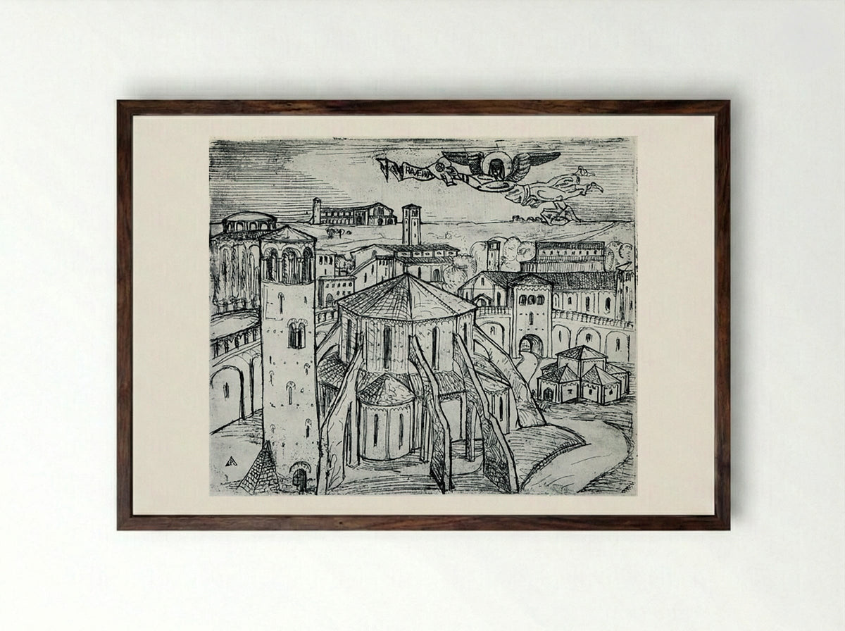 Reminiscence of Ravenna - Fine Art Print - Framed Print Dark Wood