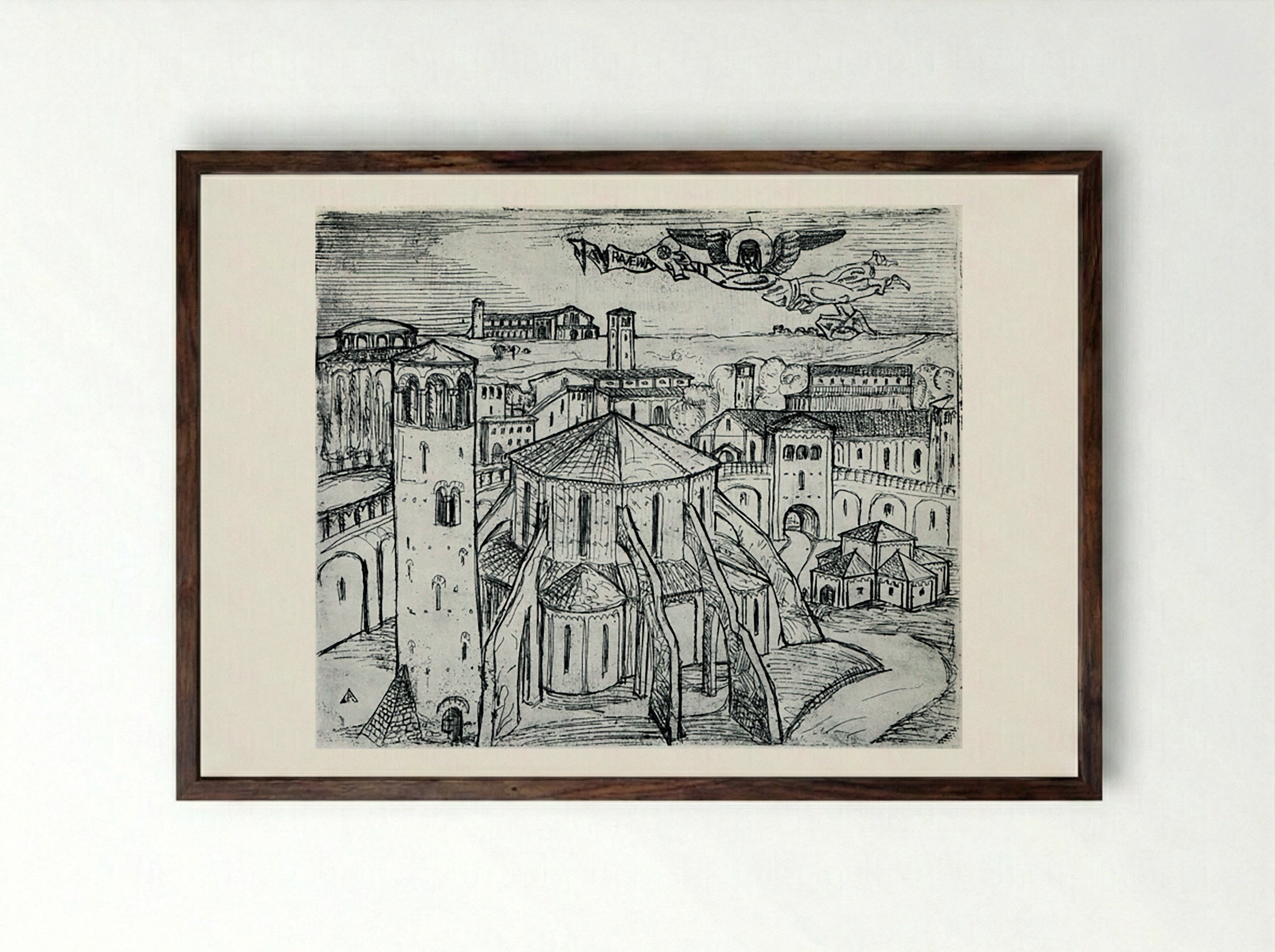 Reminiscence of Ravenna - Fine Art Print - Framed Print Dark Wood