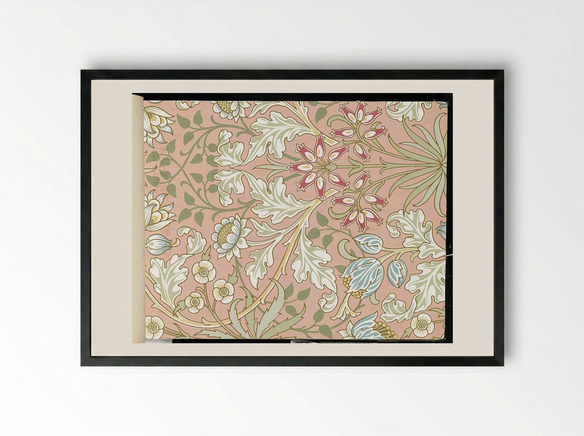 Hyacinth, Pattern No. 480 - Fine Art Print - Framed Print Black
