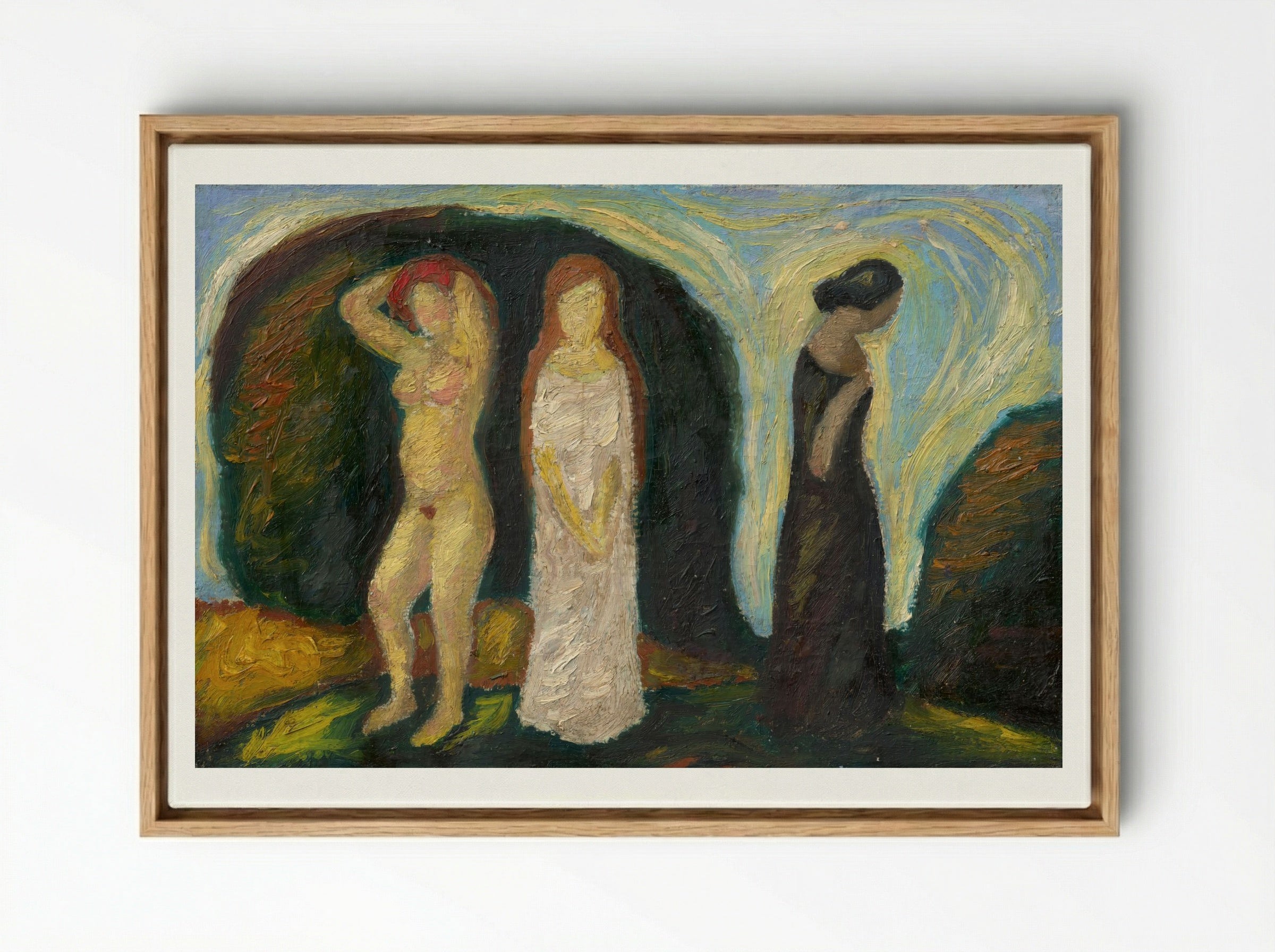 The Three Stages of a Woman's Life - Mikuláš Galanda - Framed Canvas Wood