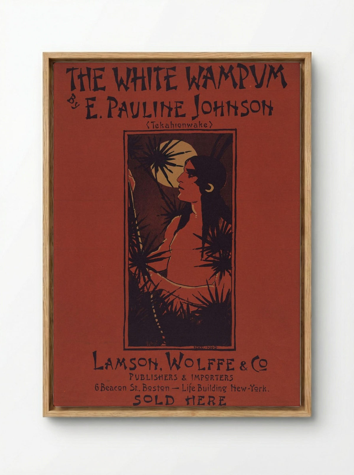 The White Wampum - E. Pauline Johnson - Framed Canvas Wood