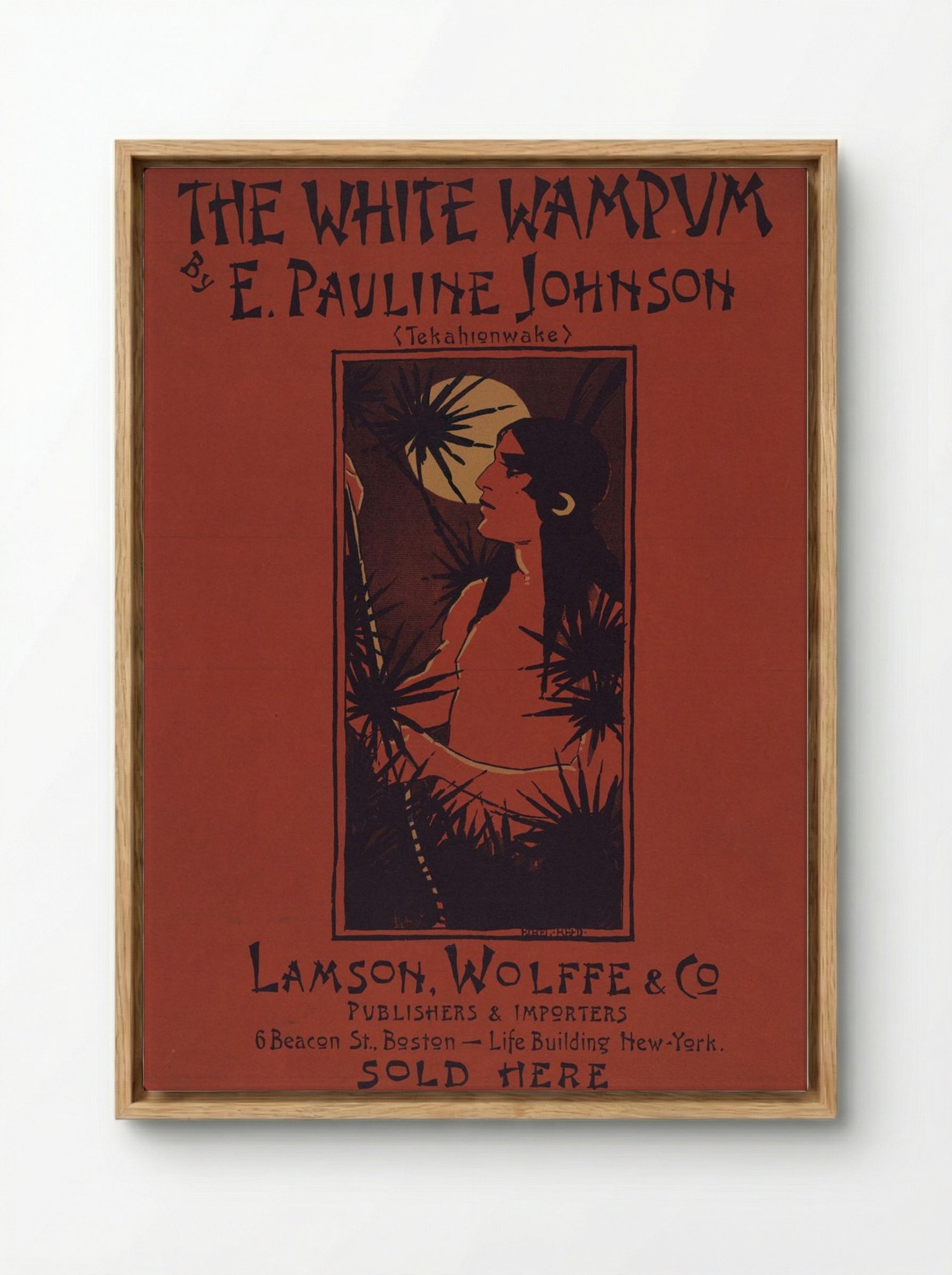 The White Wampum - E. Pauline Johnson - Framed Canvas Wood