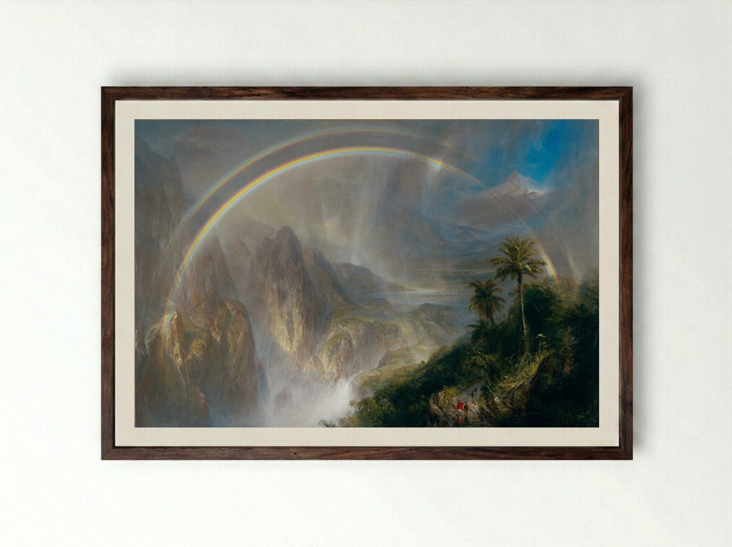 Rainy Season in the Tropics - Frederic Edwin Church - Framed Print Dark Wood
