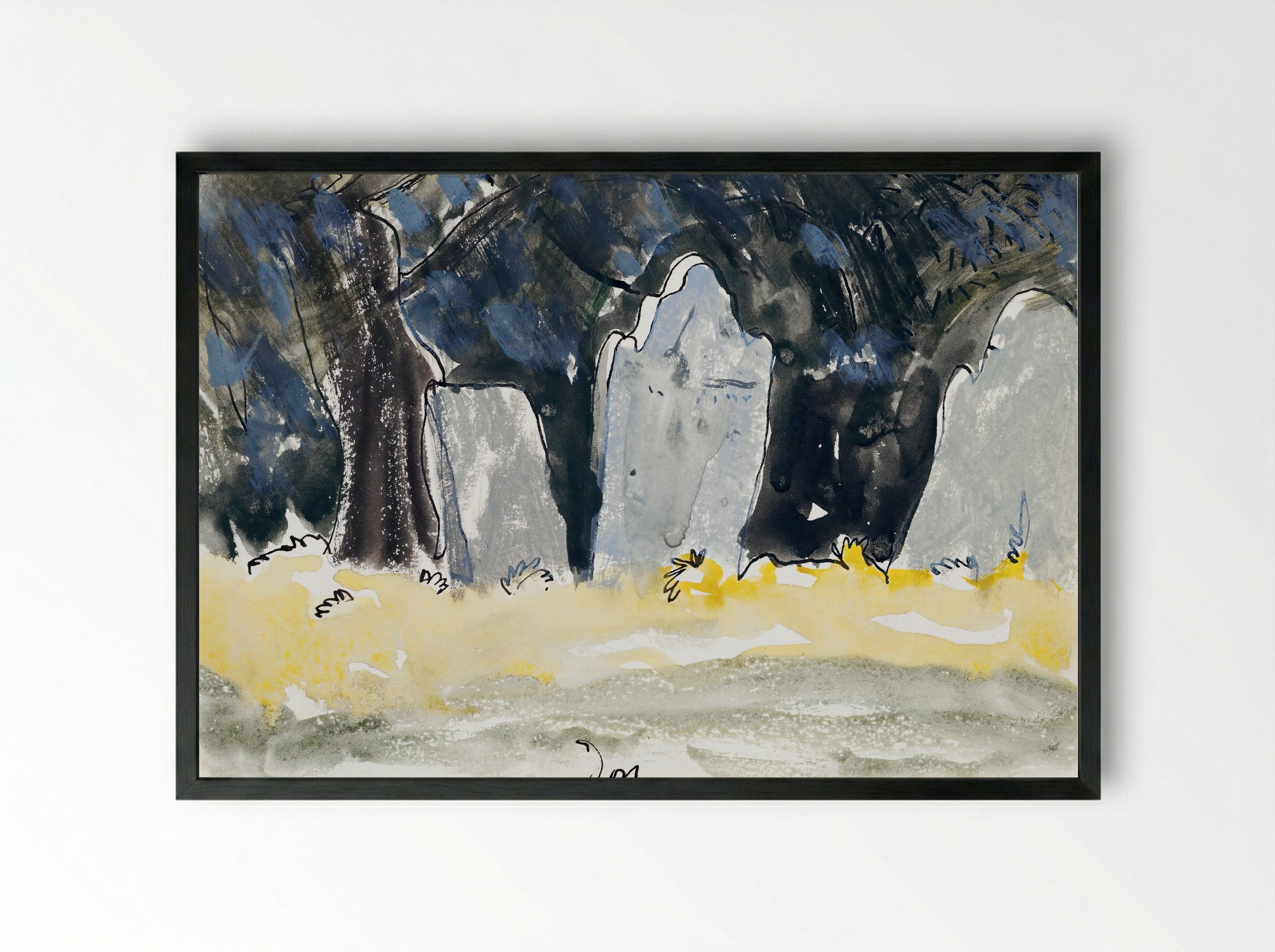 Old Tombstones - Arthur Dove - Framed Print Black