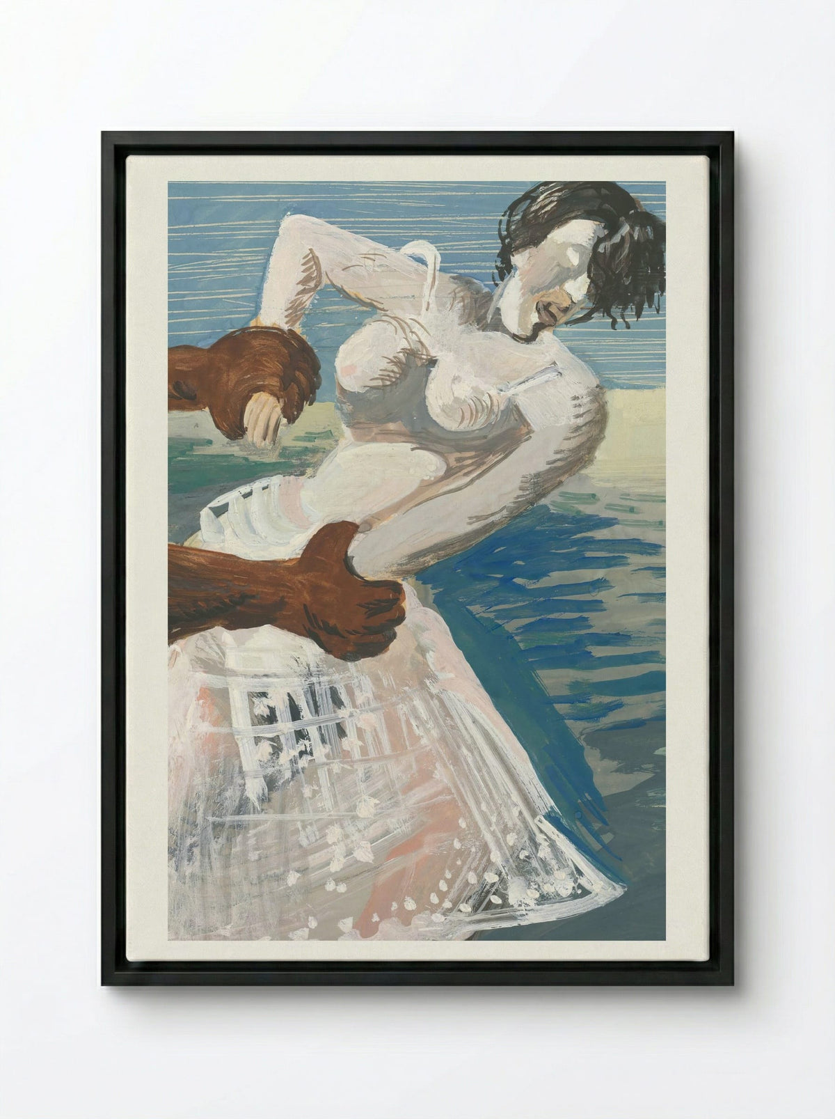 Embrace - Cyprián Majerník - Framed Canvas Black