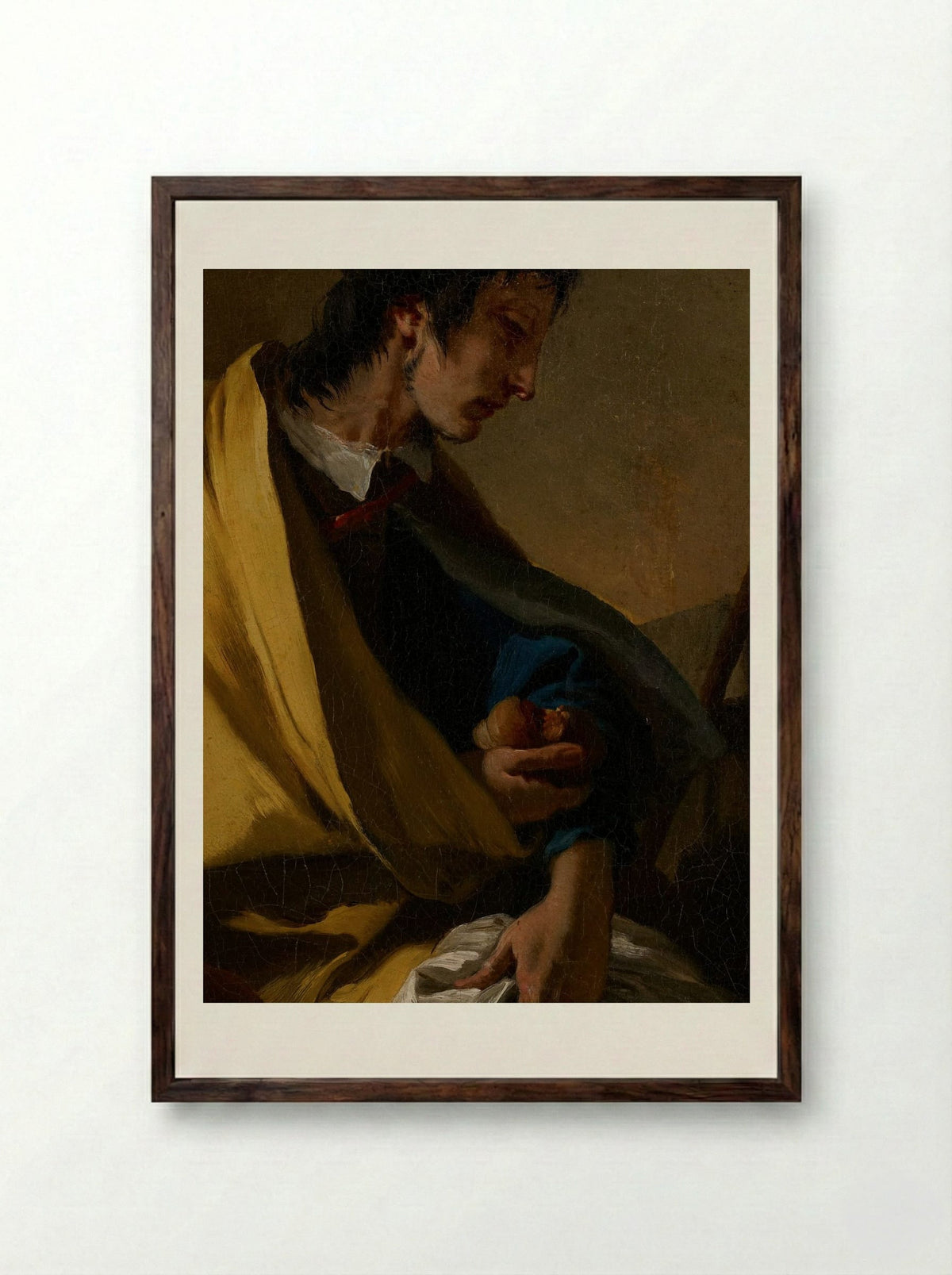 Saint Roch - Giovanni Battista Tiepolo - Framed Print Dark Wood