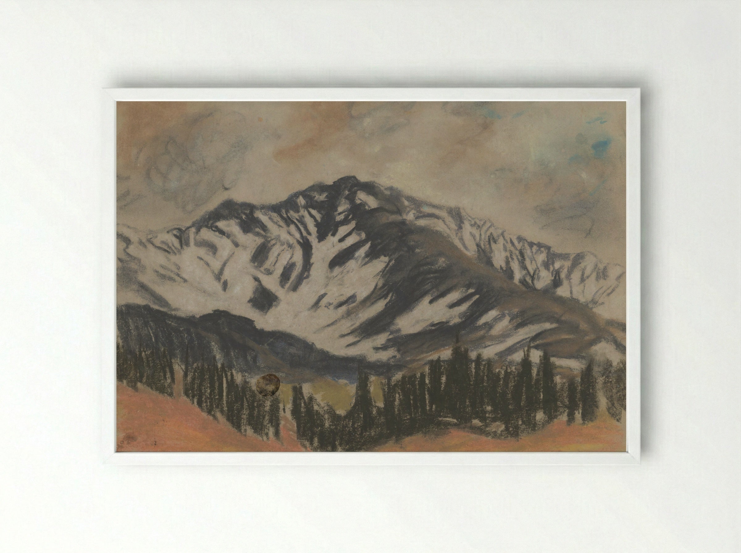 Motif from the High Tatras - Zolo Palugyay - Framed Print White