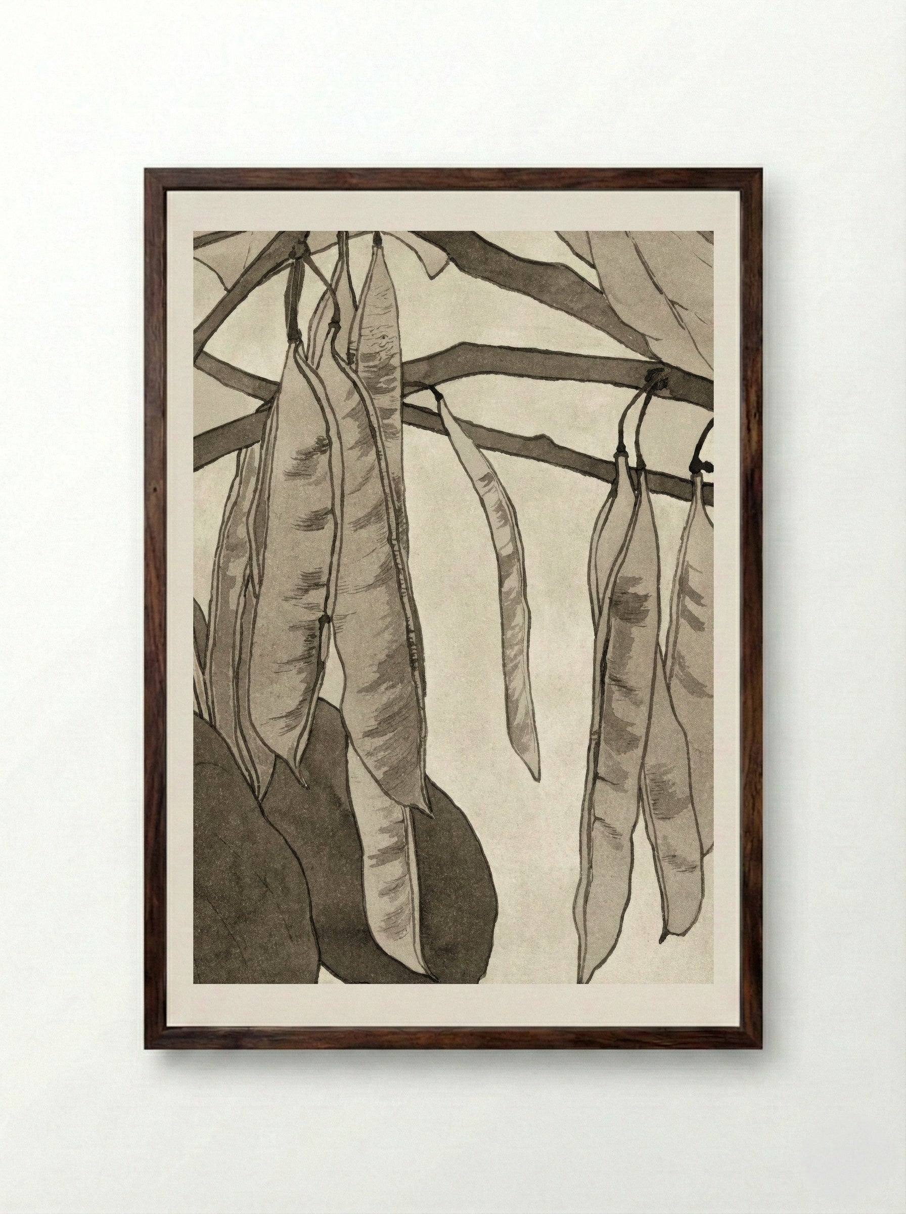 Red Bud (1915) - Hannah Borger Overbeck - Framed Print Dark Wood