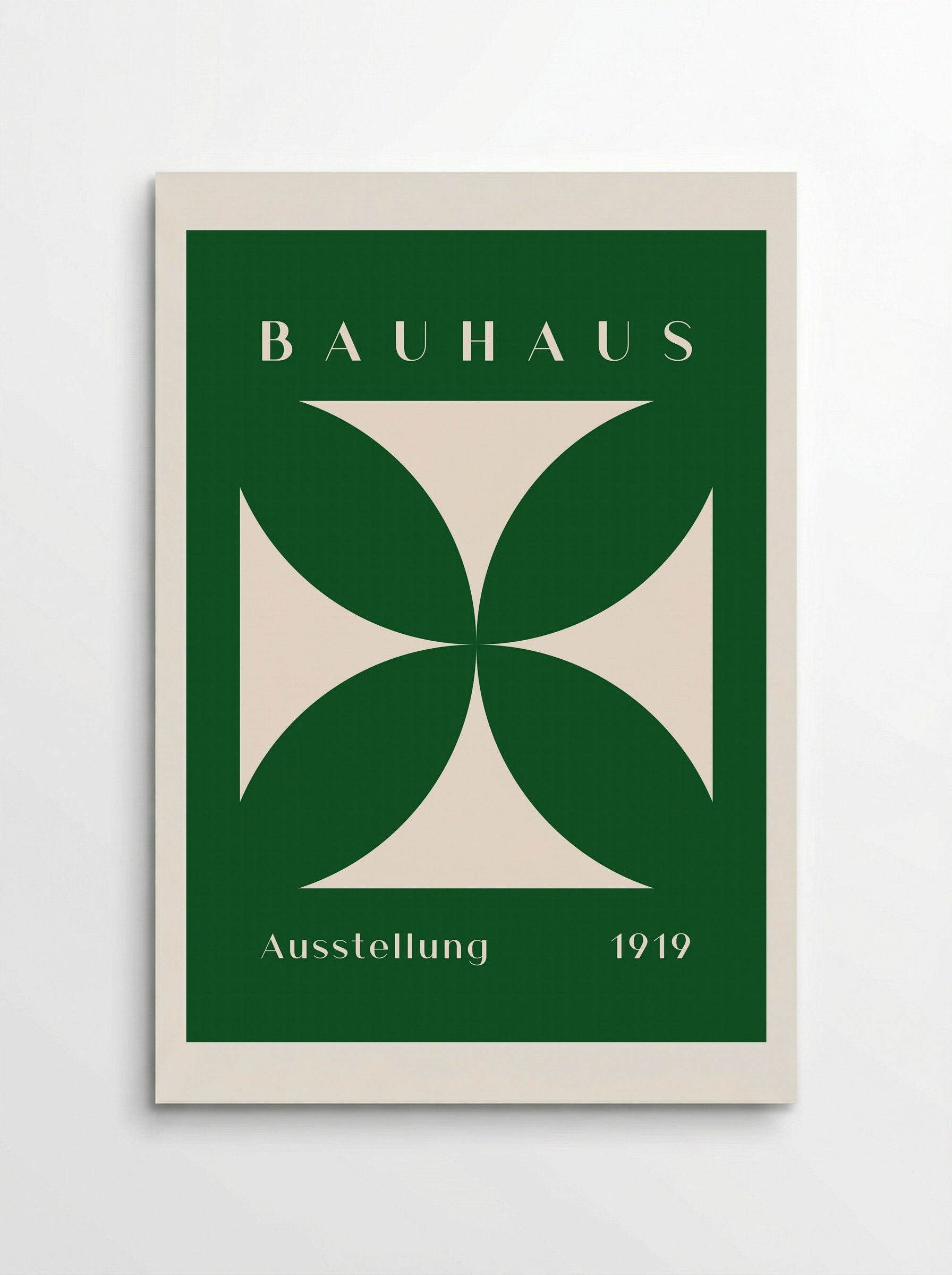 Bauhaus Green Crossform 1919 - Poster