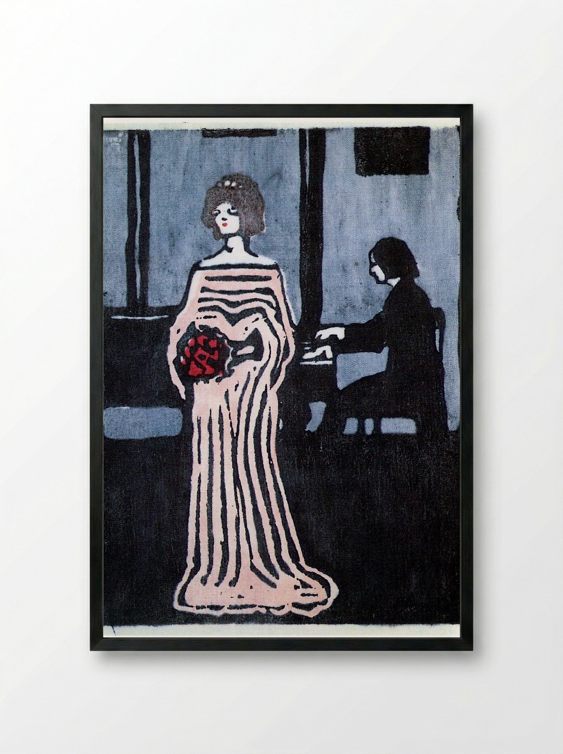 The Singer - Fine Art Print - Framed Print Black