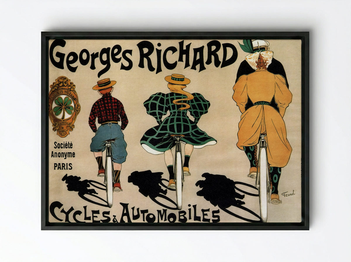 Poster for Georges Richard - Fernand Fernel - Framed Canvas Black