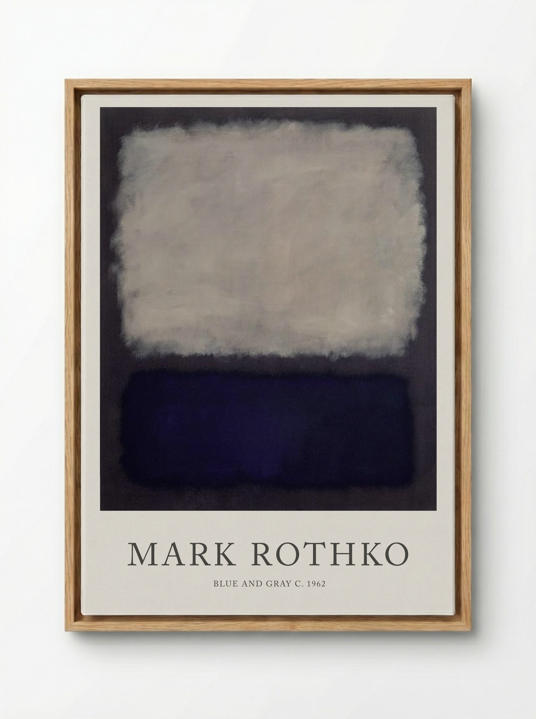 Blue and Gray - Mark Rothko - Framed Canvas Wood