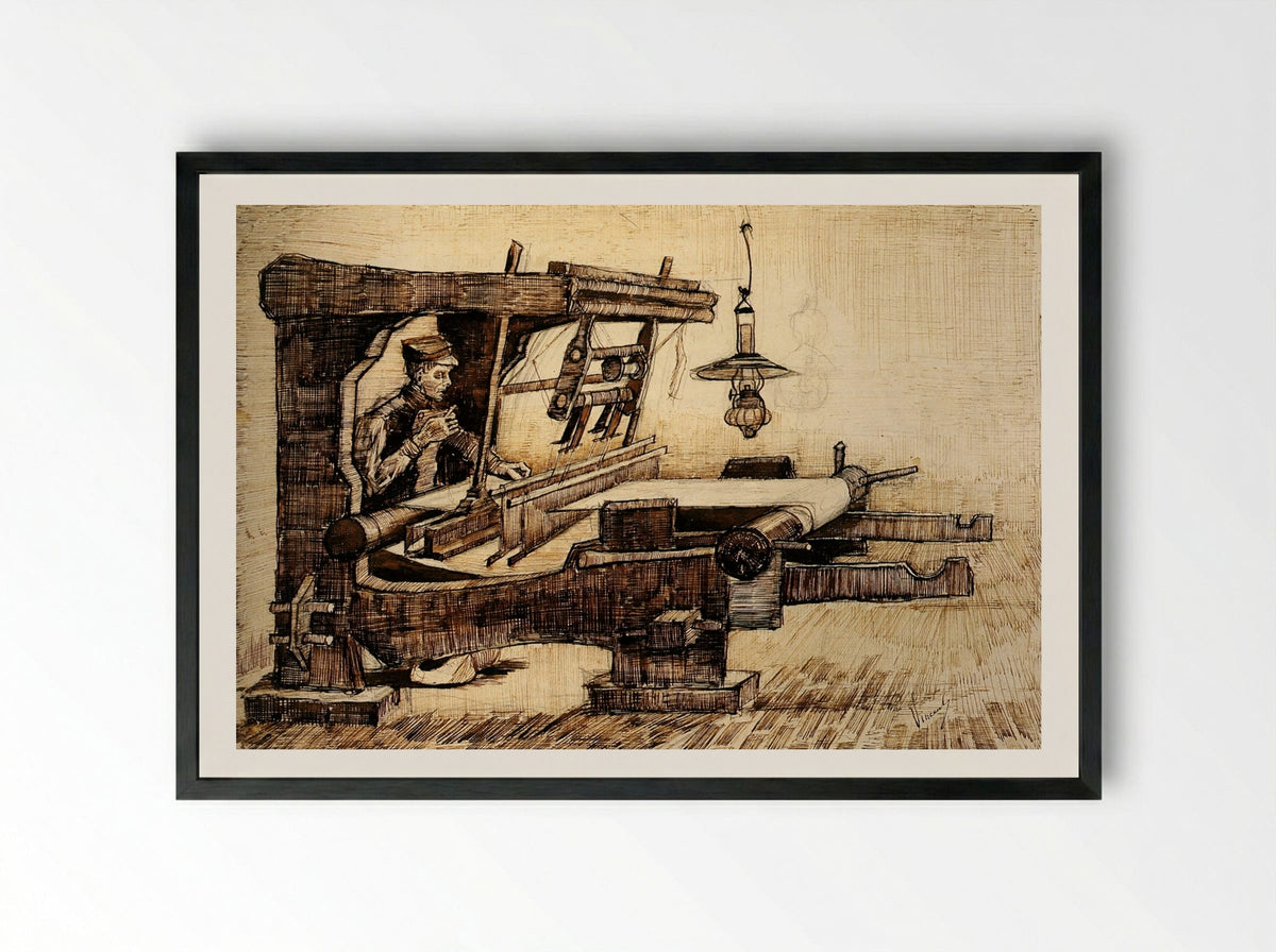 The Weaver's Shuttle - Vincent van Gogh - Framed Print Black