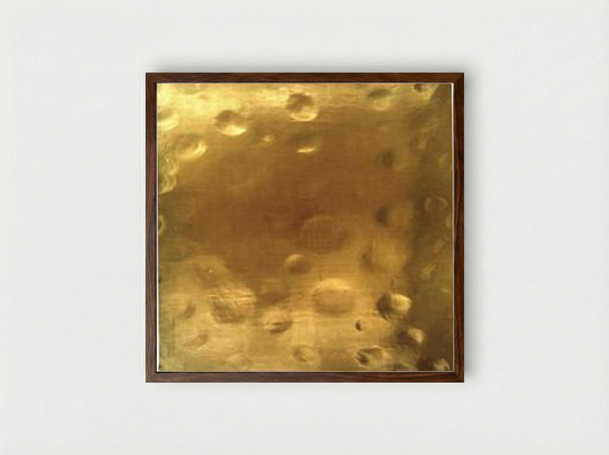 Untitled Monogold - Yves Klein - Framed Print Dark Wood